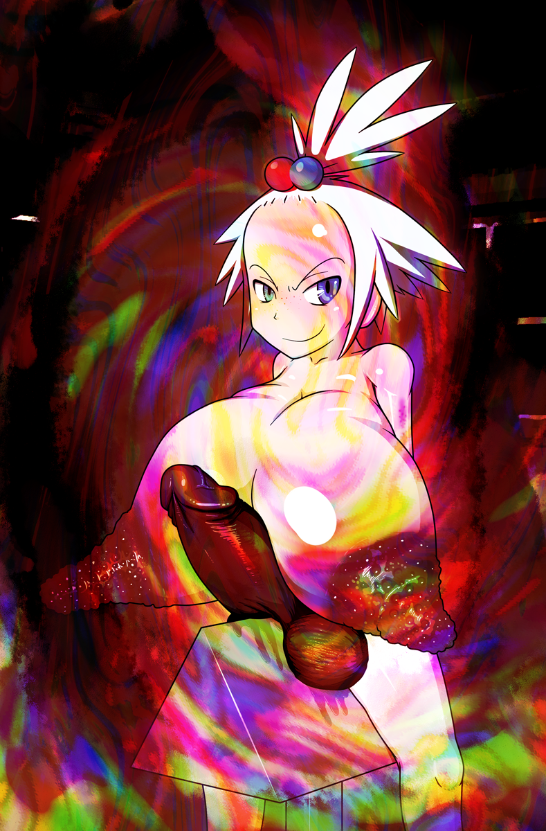 roxie (pokemon), nintendo, color, 1futa, futa only, futanari, herm, human, intersex, intersex only, pokemon, solo, 