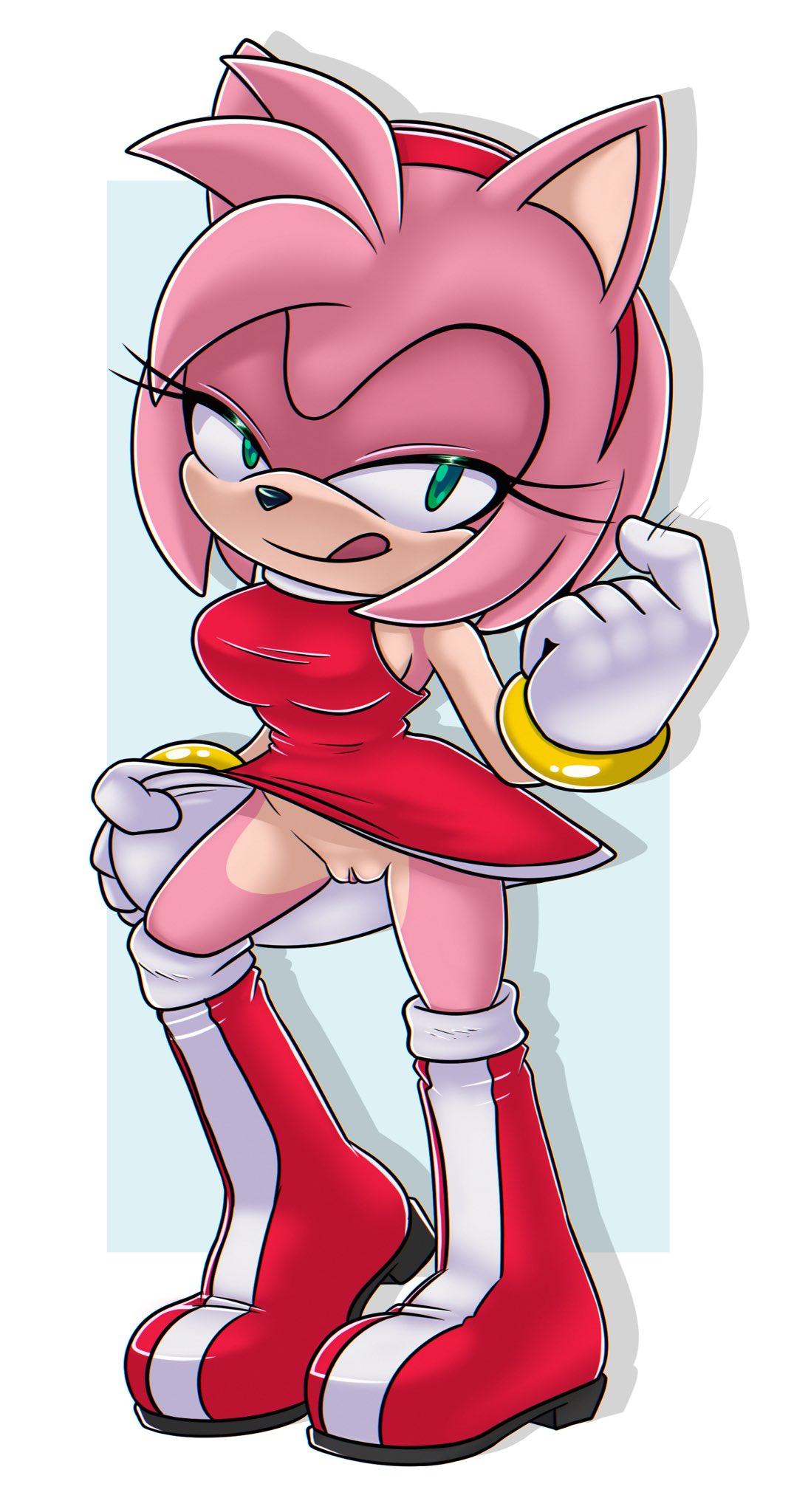 Amy rose under skirt