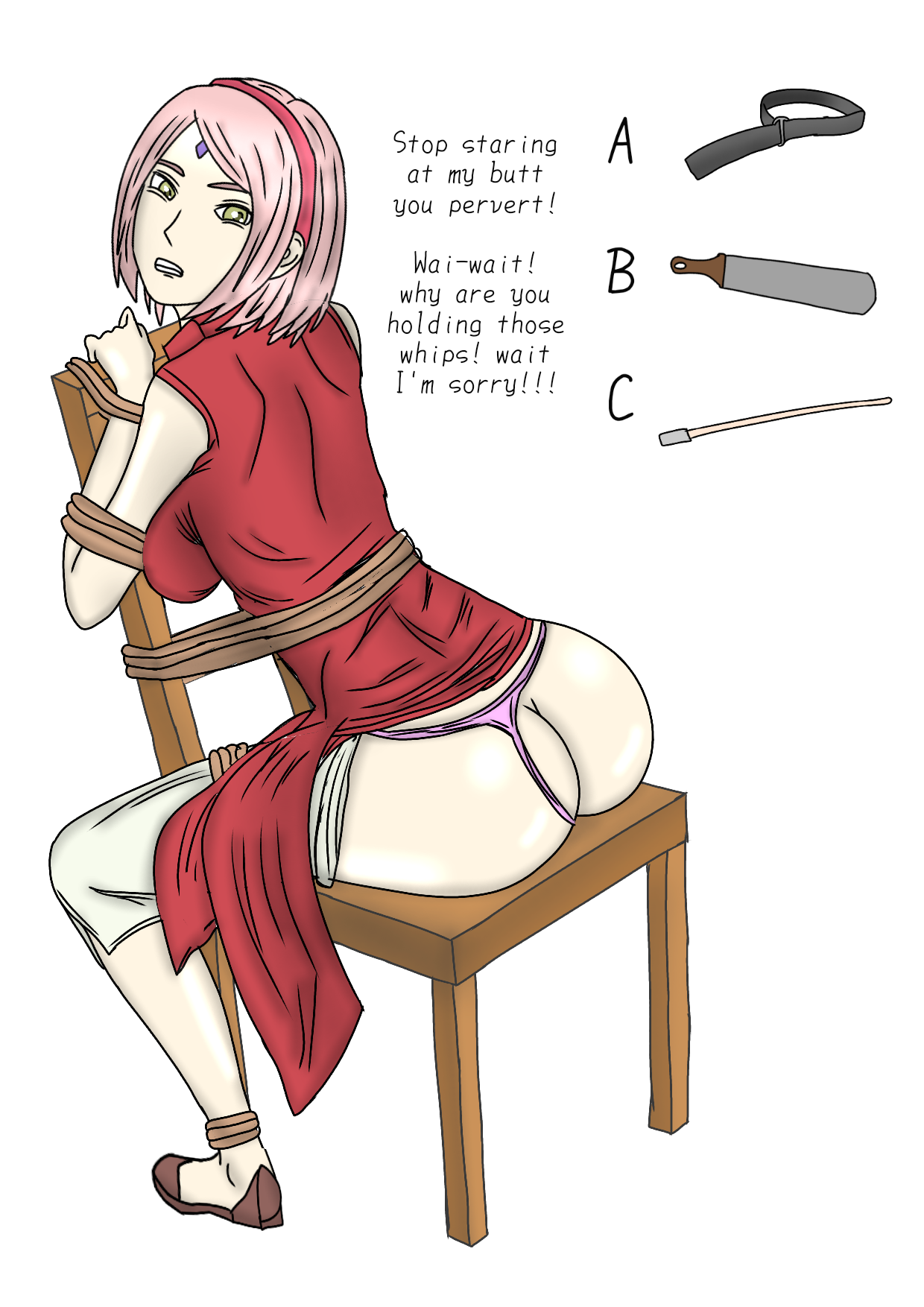 Sakura spanking