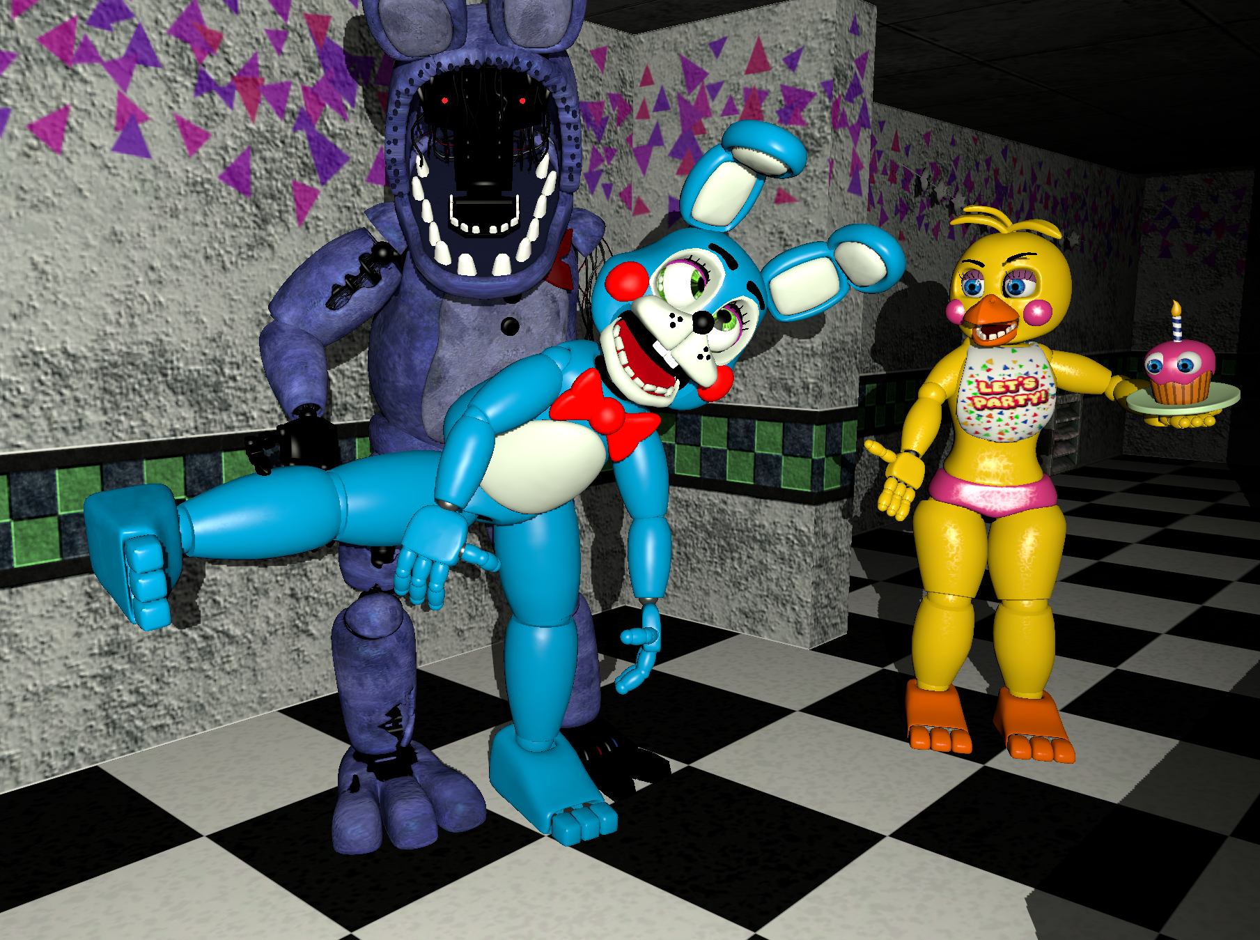 Rule34 - If it exists, there is porn of it / bonnie, toy bonnie (fnaf), toy  chica (fnaf), withered bonnie (fnaf) / 3607526