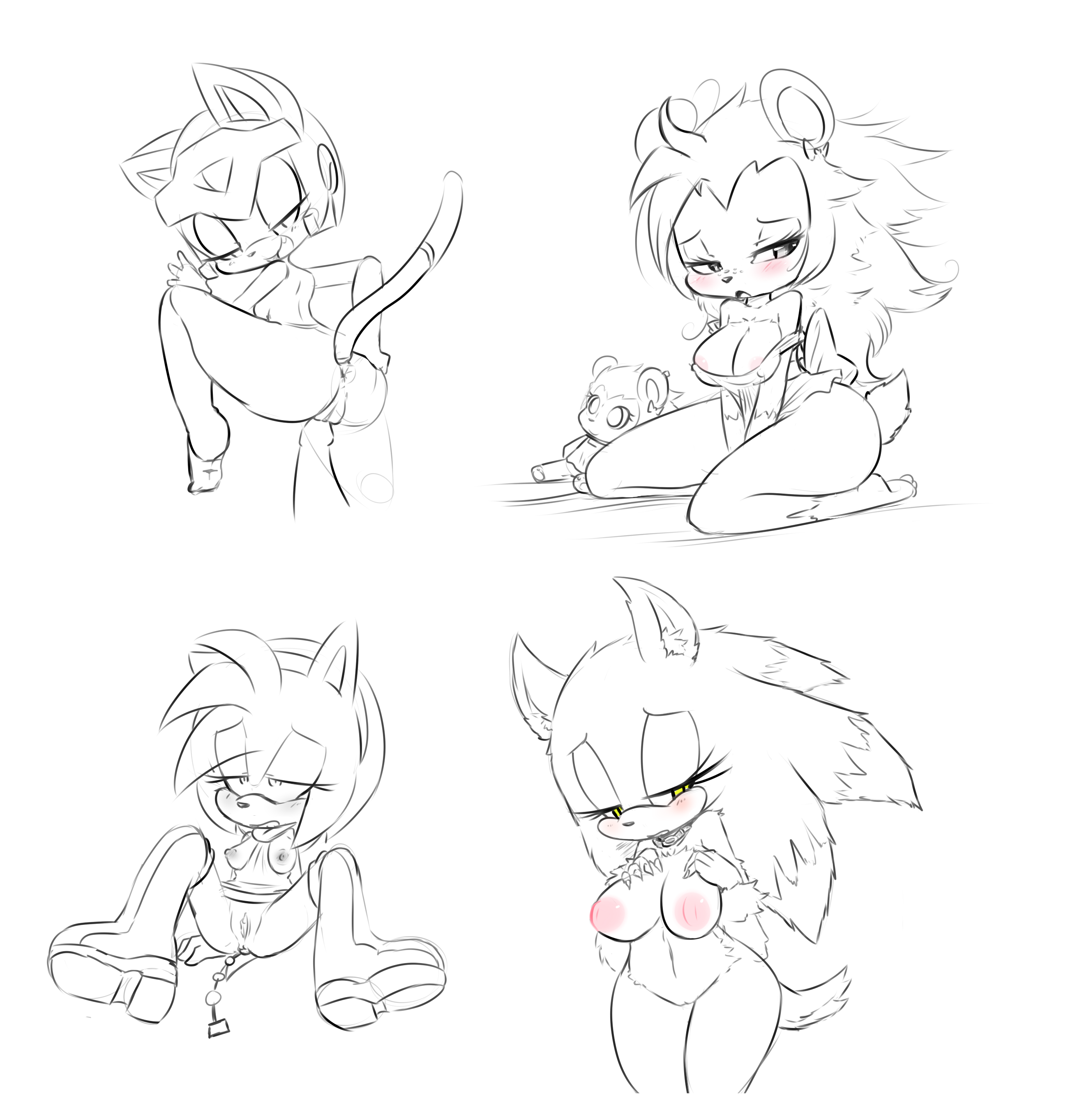 Rule34 - If it exists, there is porn of it / hearlesssoul, amy rose, polly  esther, sable able, sonic the werehog / 1144332