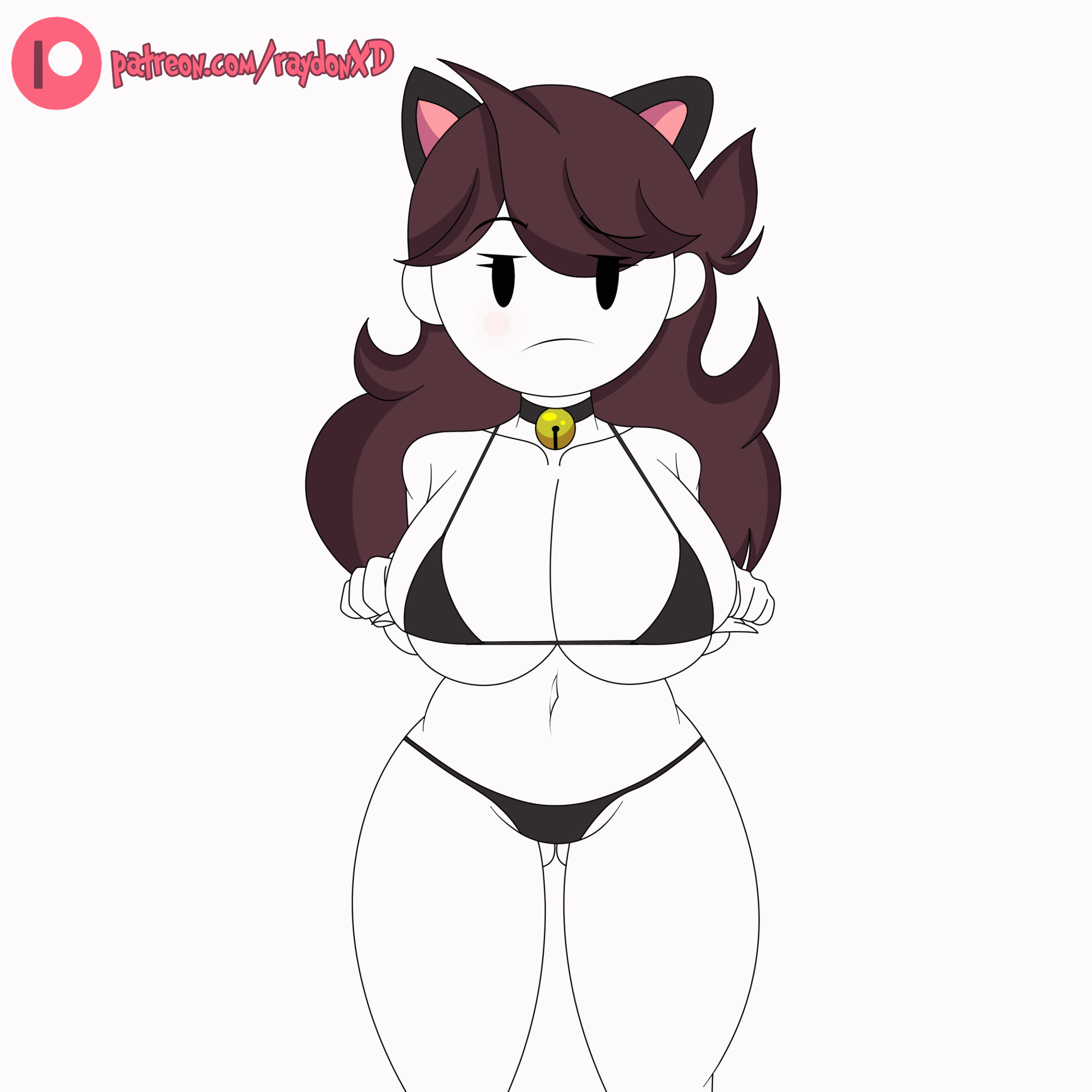 raydonxd, jaiden, jaiden animations, animated, high resolution, loop, tagme, 1girls, big breasts, bikini, bikini bottom, bikini top, black hair, breasts, cat ears, curvy, curvy female, dancer, female, long hair, sad cat dance, sadcatdance, solo female, 
