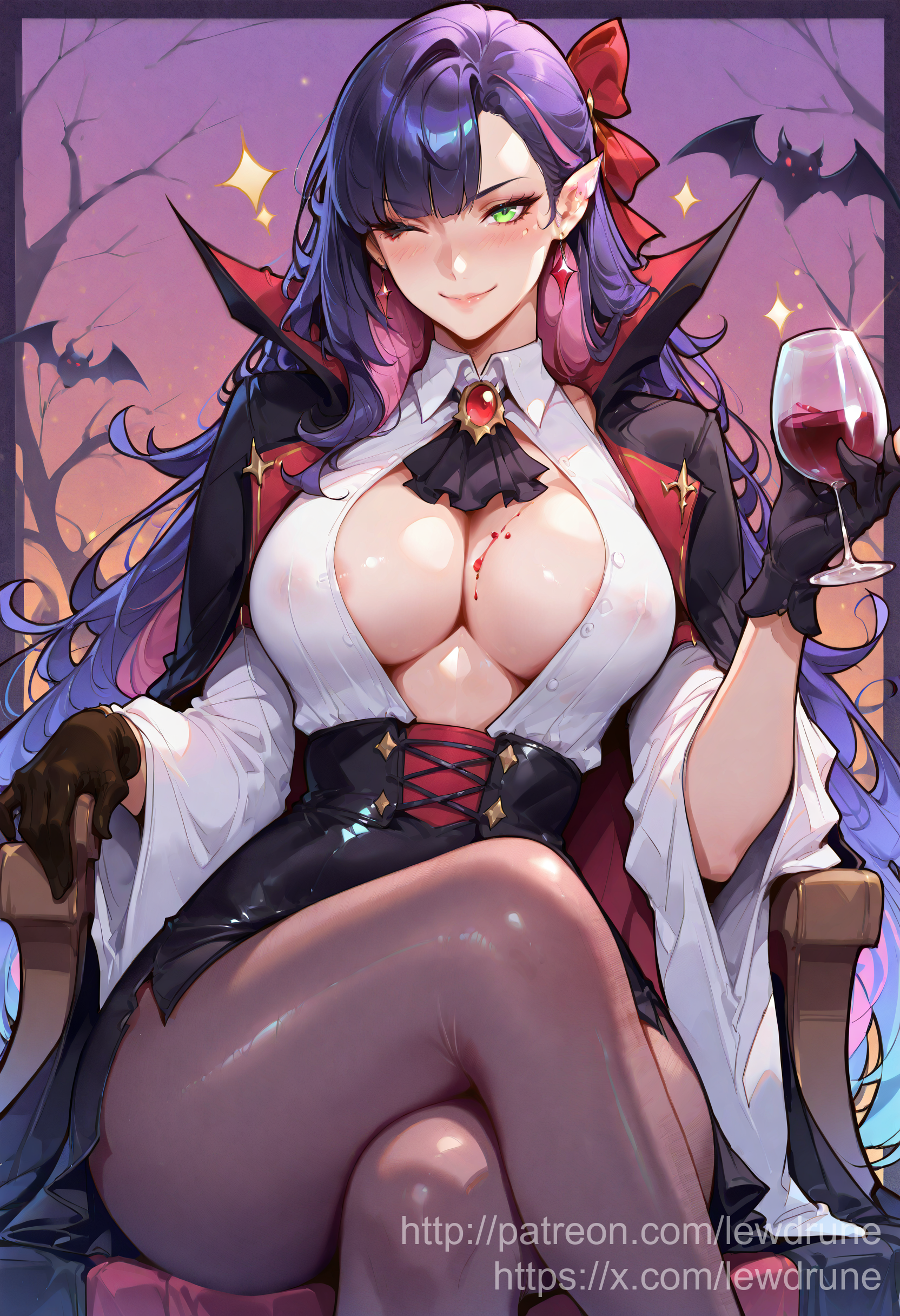 1girls animal at bare black blush border bow bowtie breasts bright bunny bunnysuit cake candy cleavage closed collar colored covered cowboy cuffs detached ear eyes fake female fingernails food green heart highleg holding inner large legs leotard lollipop long looking mouth multicolored nail nails navel outside pantyhose pink plate playboy polish press pupils purple rabbit shot shoulders smile solo sparkle standing strapless streaked thank together twintails two-tone very viewer white wrist you