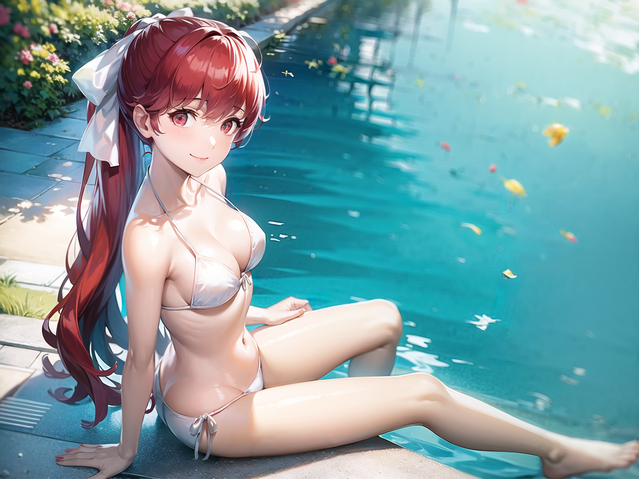 kasumi yoshizawa, atlus, persona, persona 5, tagme, ai generated, female, female only, nai diffusion, red hair, solo, stable diffusion, white skin, 