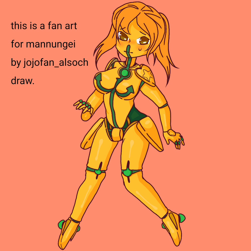 jojofan alsoch, jojolion, rule 63, blush, cute, fanart, stand, 