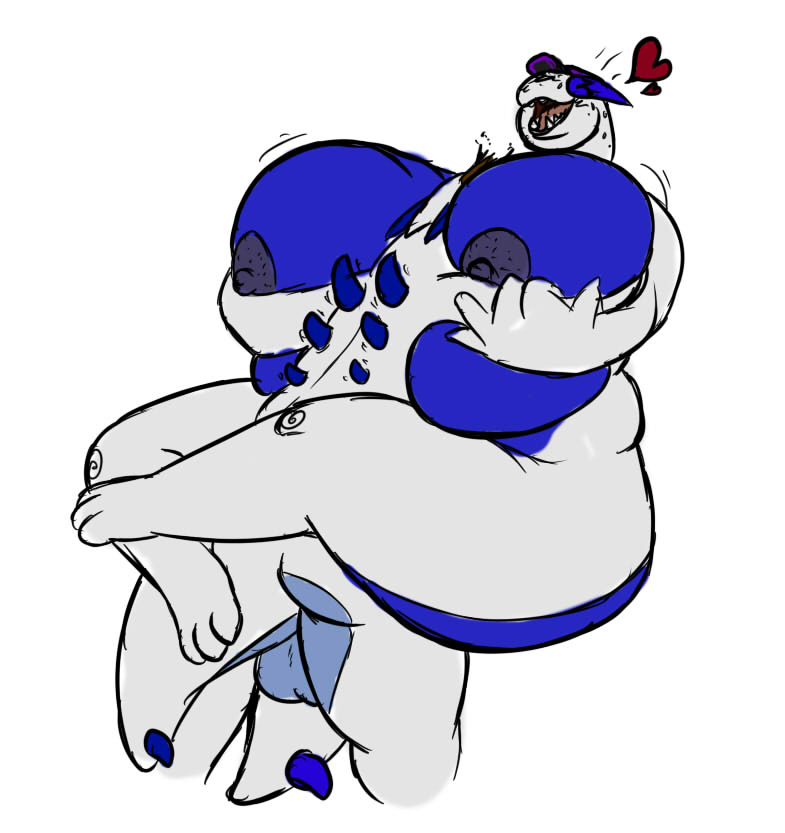 eddy okapi, lugia, nintendo, balls, big breasts, breasts, chubby, female, male, nipples, nude, open mouth, overweight, penetration, pokemon, sex, thick thighs, vaginal penetration, video games, wide hips, 