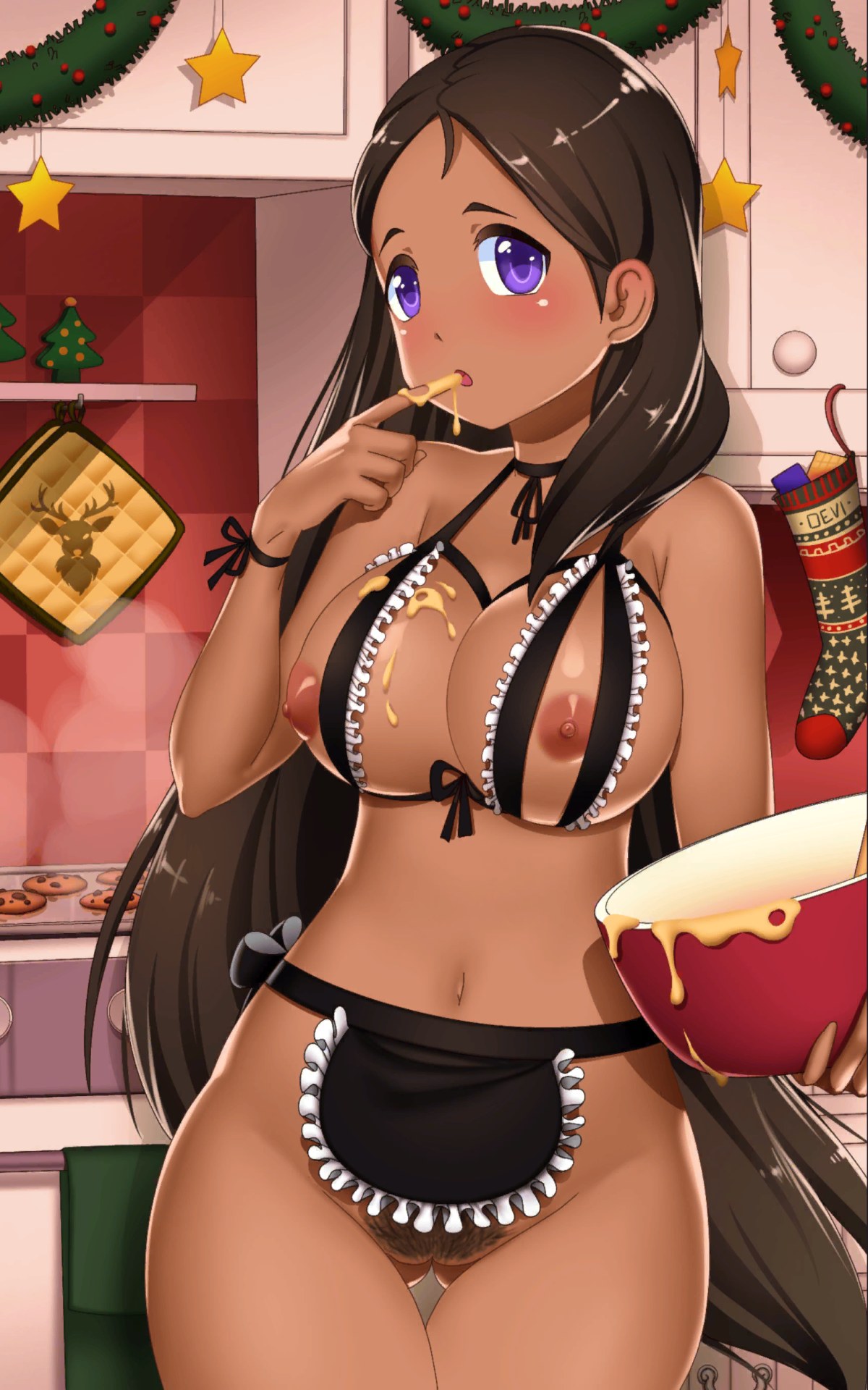 devi (booty calls), booty calls, source request, brown hair, cooking, dark ...