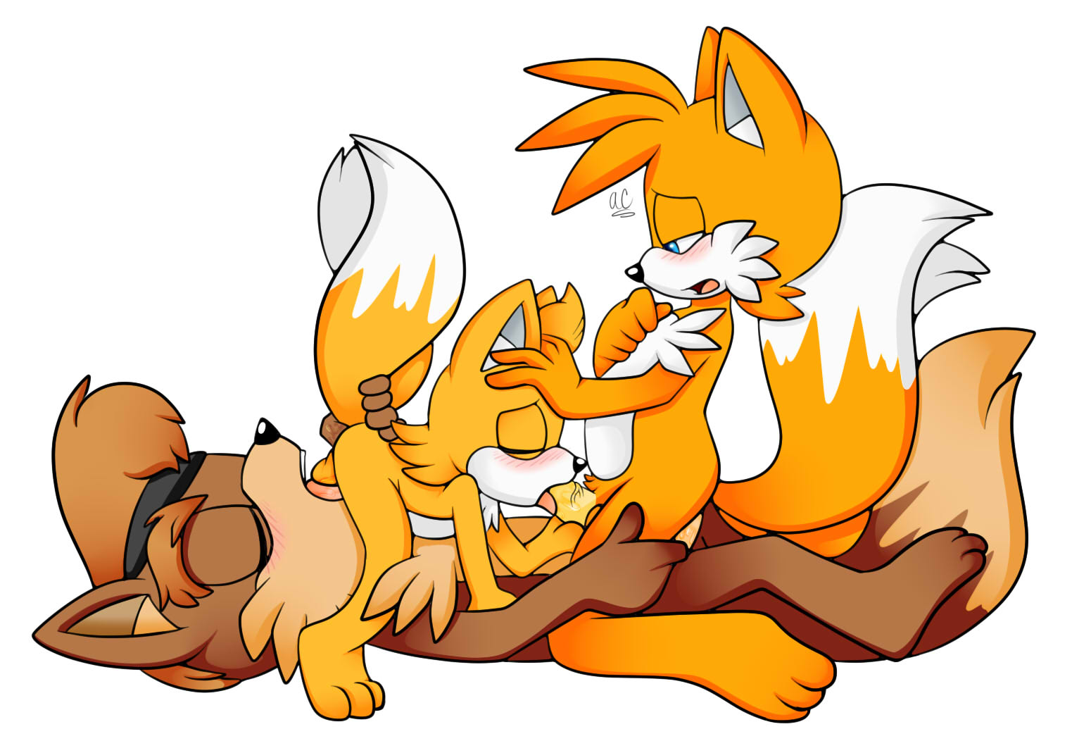 Tails gay threesome