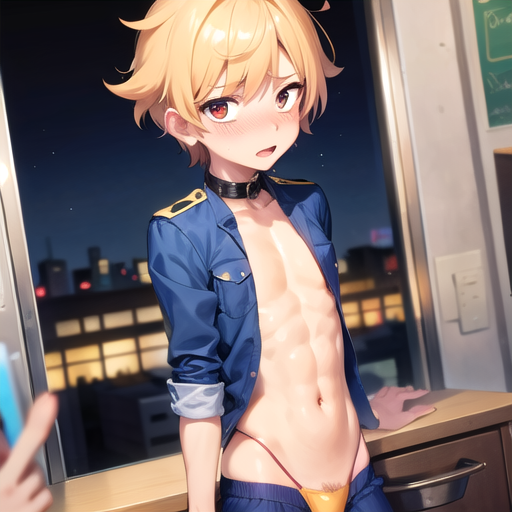 1boy, ai generated, boner, bulge, cute, femboy, young, 