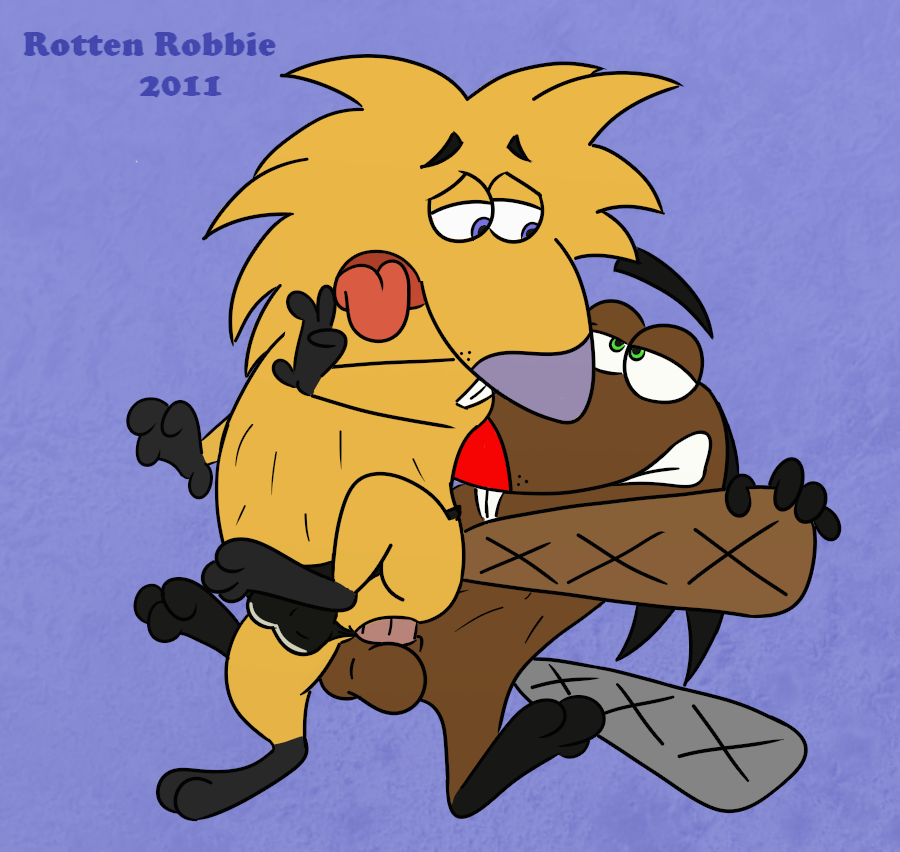 norbert, angry beavers, beaver, brothers, dagget, gay, male, penis, rodent, siblings, 