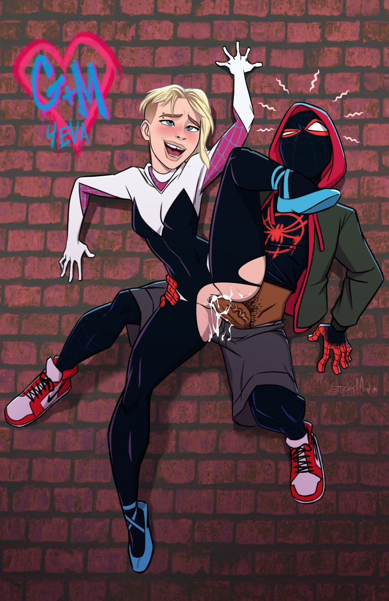 Rule34 - If it exists, there is porn of it  stickymon, gwen stacy, gwen  stacy (spider-verse), miles morales, nike, spider-gwen, spider-man  882080