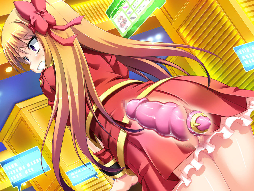 censored, source request, anal, anal insertion, clenched teeth, dutch angle, female, hairbow, indoors, long hair, solo, vibrator, vibrator under clothes, 
