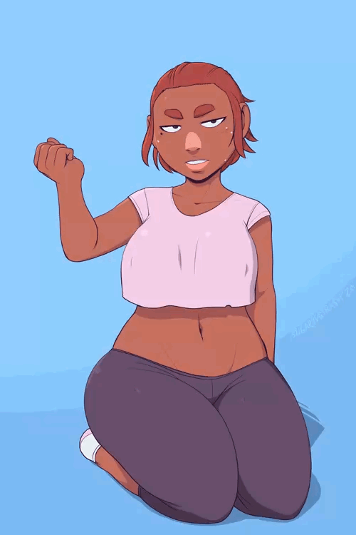 1girls 2:3 animated breast_expansion breast_growth breast_growth_(enlargement) breasts dark-skinned_female dark_skin female huge_breasts nipples sugarbugtrash thick_thighs thigh_expansion thighs vertical_video