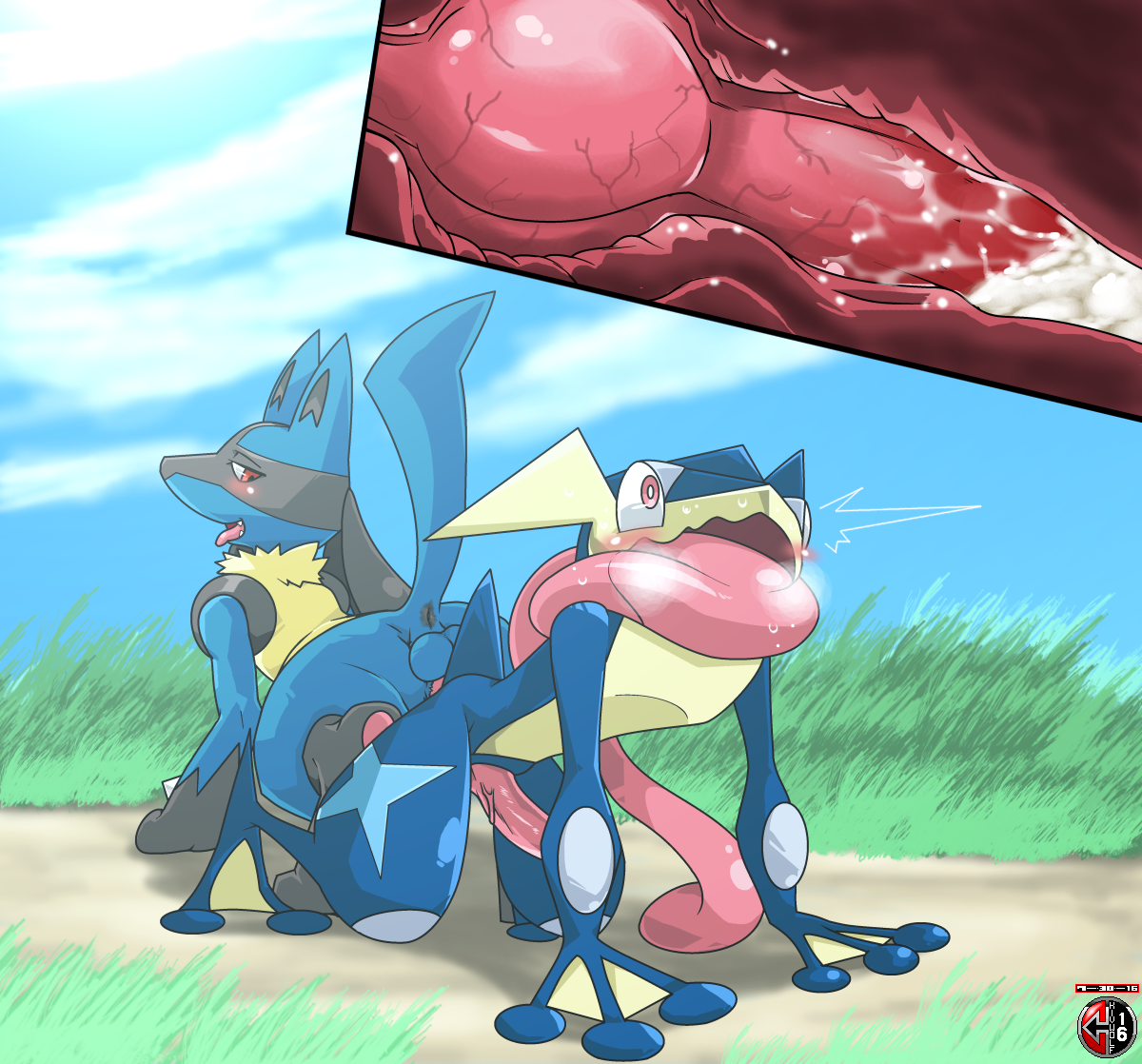 Rule34 - If it exists, there is porn of it  kivwolf, greninja, lucario   1158338