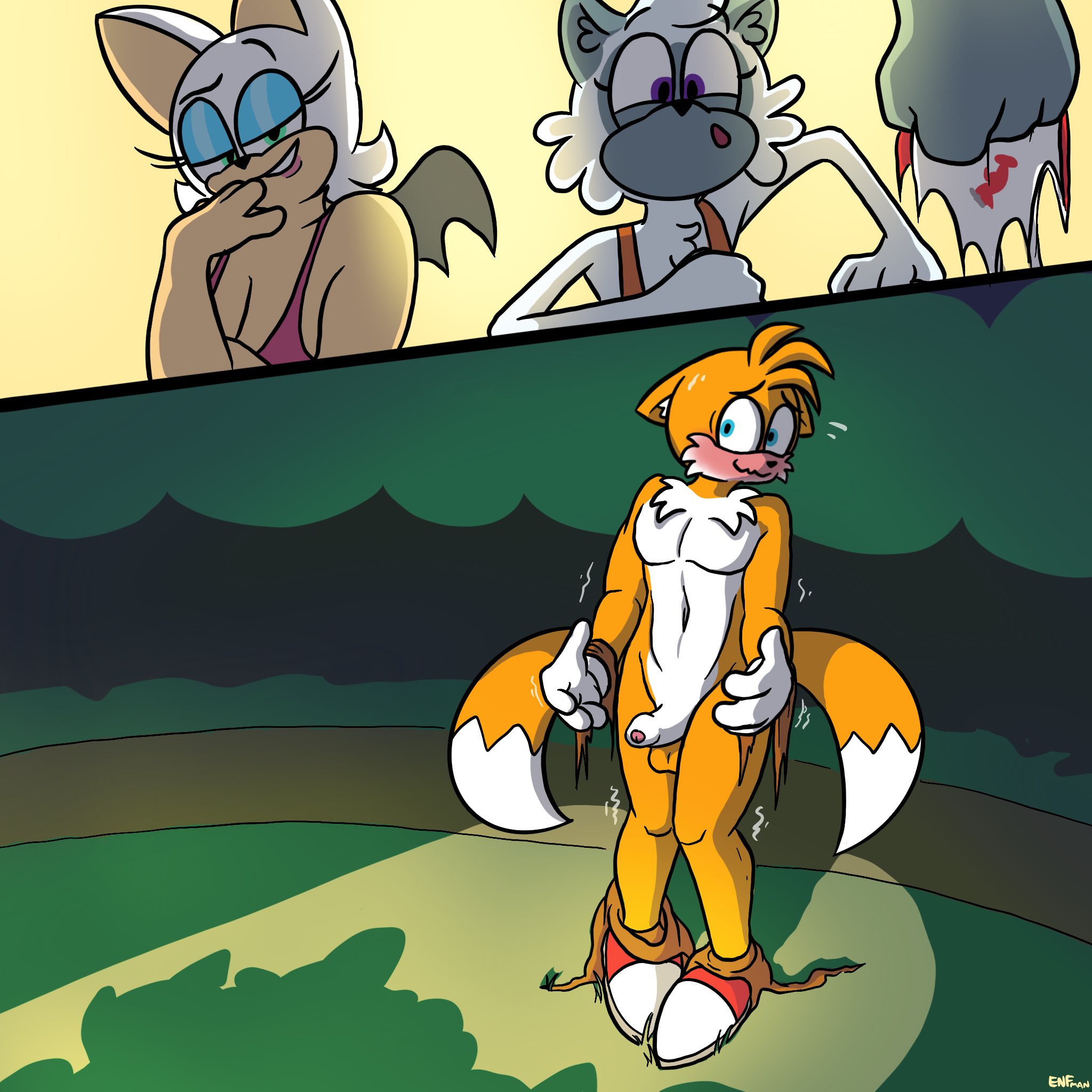 Rule34 - If it exists, there is porn of it  rouge the bat, tails, tangle t...