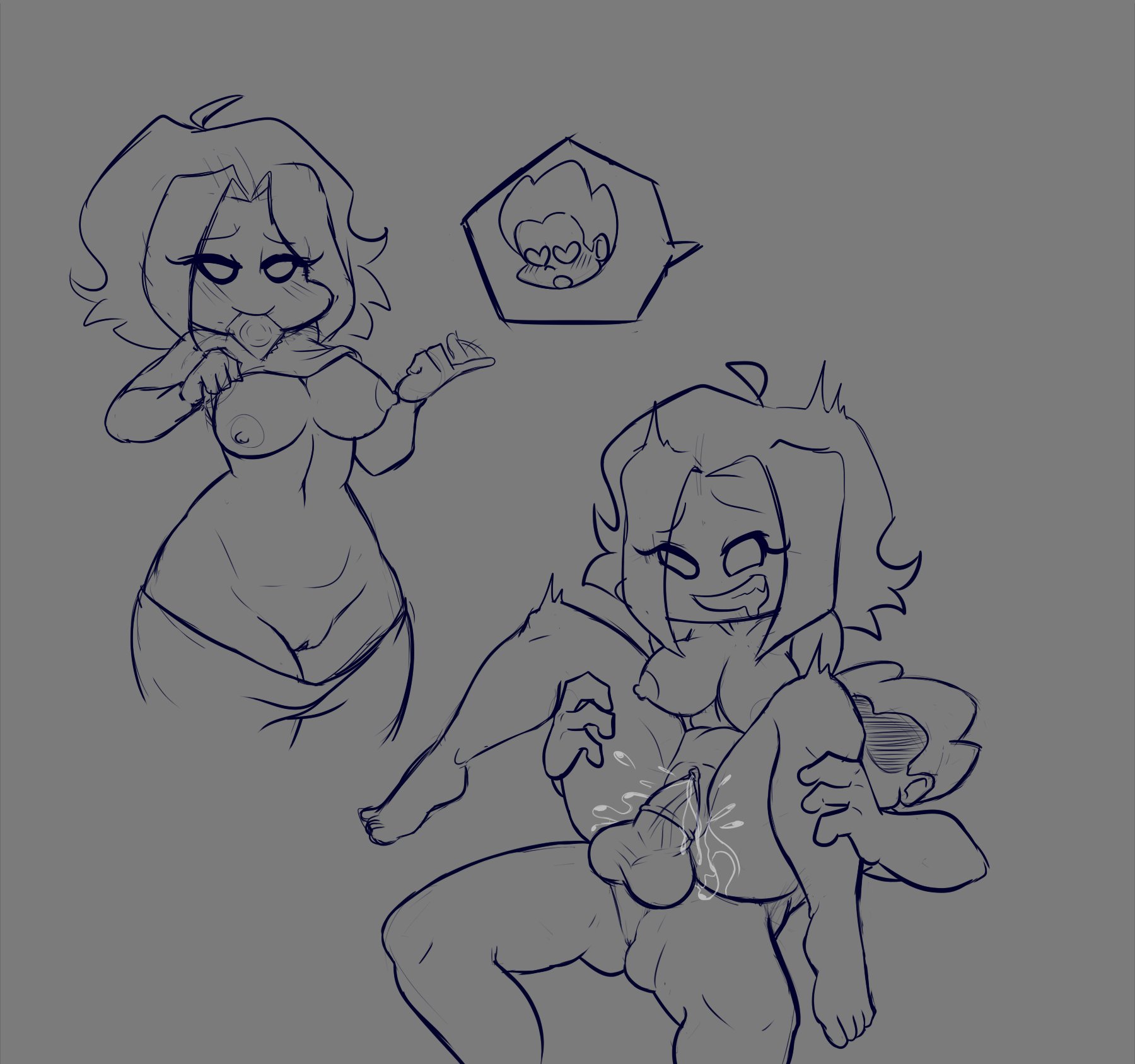 nene (newgrounds), pico (newgrounds), condom, flirting, inviting to sex, looking pleasured, reverse suspended congress, seduction, seductive look, 