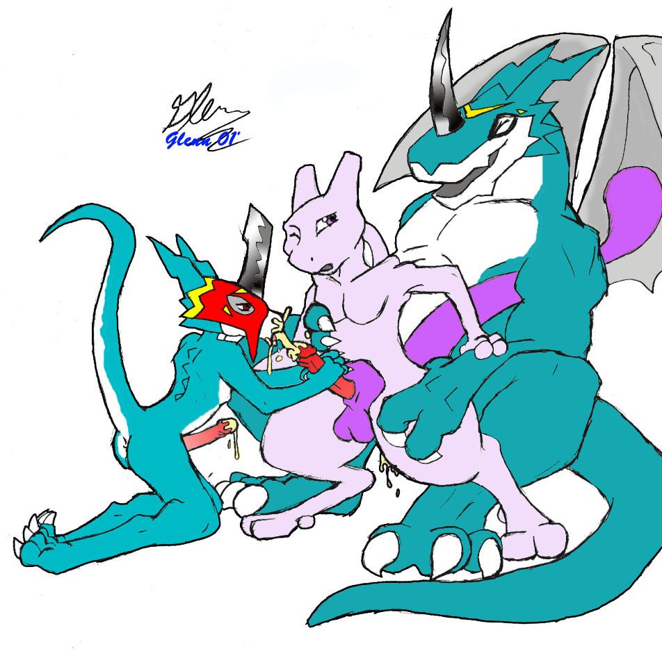 Rule34 - If it exists, there is porn of it / exveemon, flamedramon, glenn,  mewtwo / 2046953