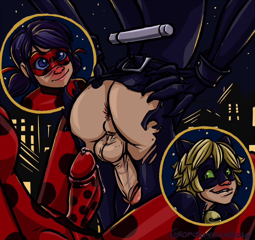 chat noir, miraculous ladybug, rule 63, anal, asshole, big ass, excited, ga...