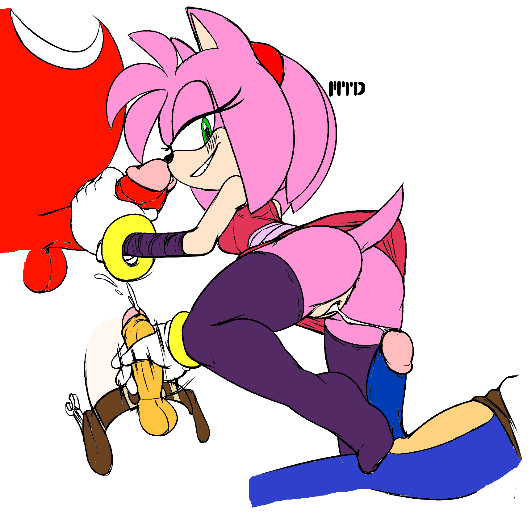 Rule34 - If it exists, there is porn of it / marthedog, amy rose, knuckles  the echidna, sonic the hedgehog, tails, team sonic / 923151