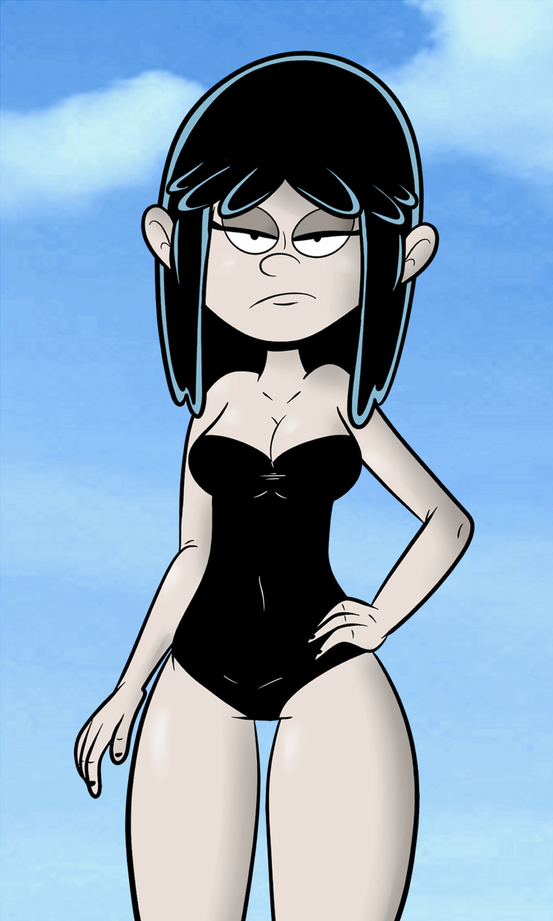 scobionicle99, lucy loud, the loud house, aged up, breasts, cleavage, femal...