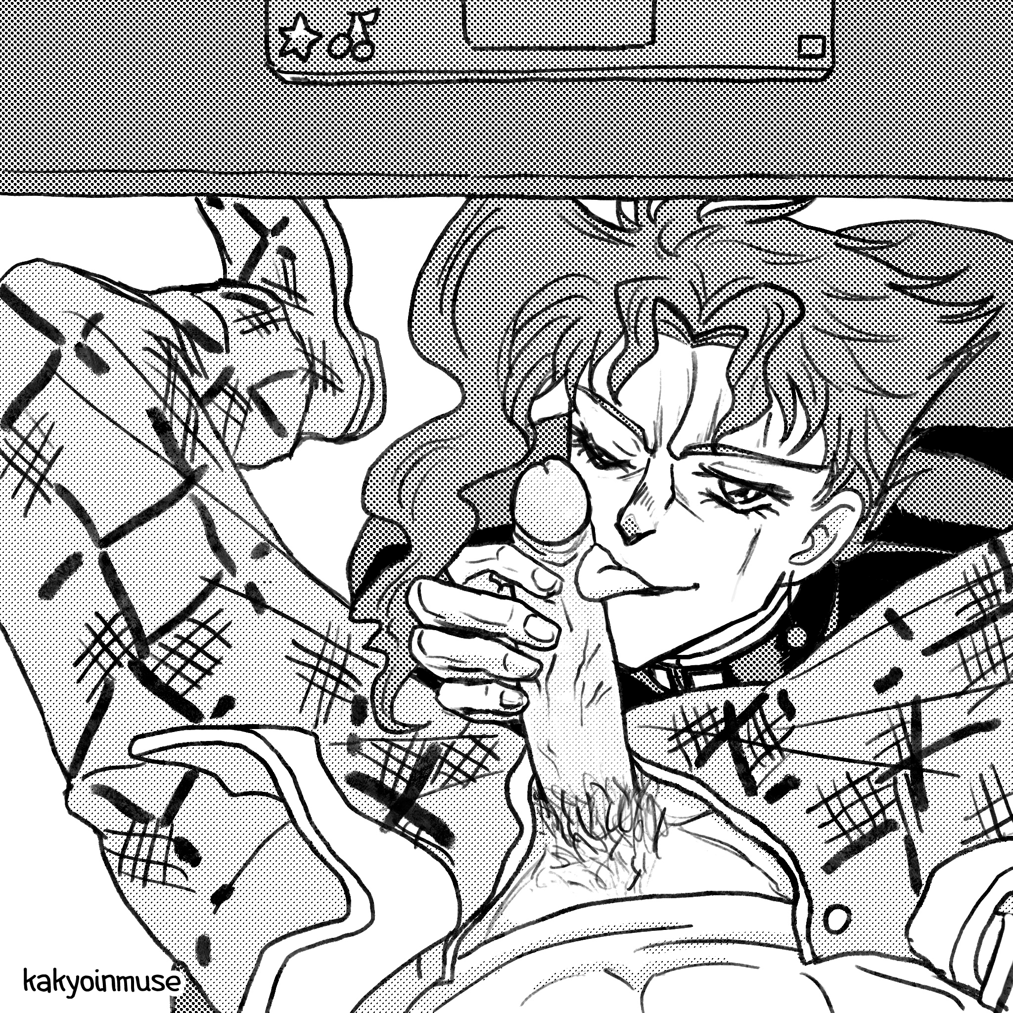 <b>jotaro</b> kujo, noriaki <b>kakyoin</b>, stardust crusaders, stone ocean, monochrome, ...