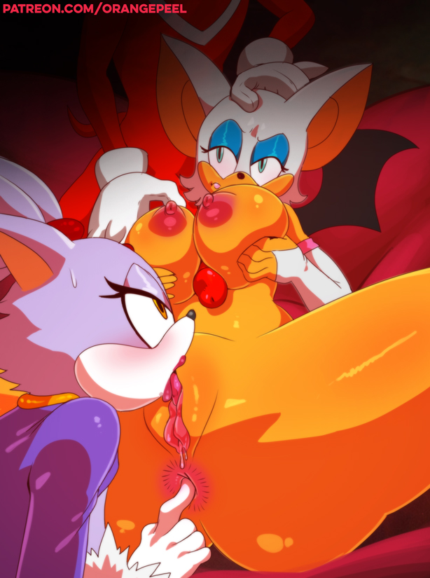 orange-peel, blaze the cat, knuckles the echidna, rouge the bat, sonic (ser...