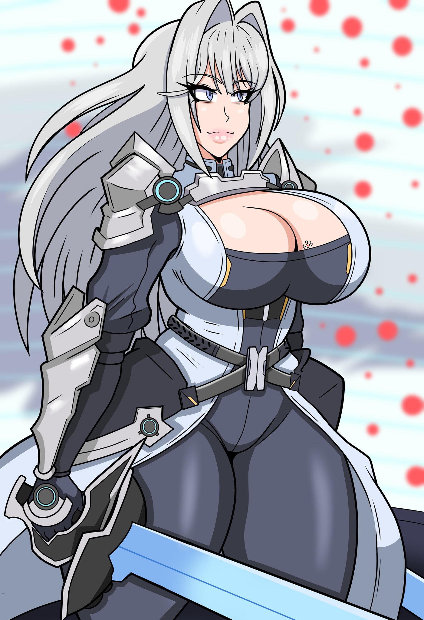 xenoblade (series), big breasts, big thighs, blue eyes, ethel (xenoblade), female, female only, xenoblade chronicles 3, 