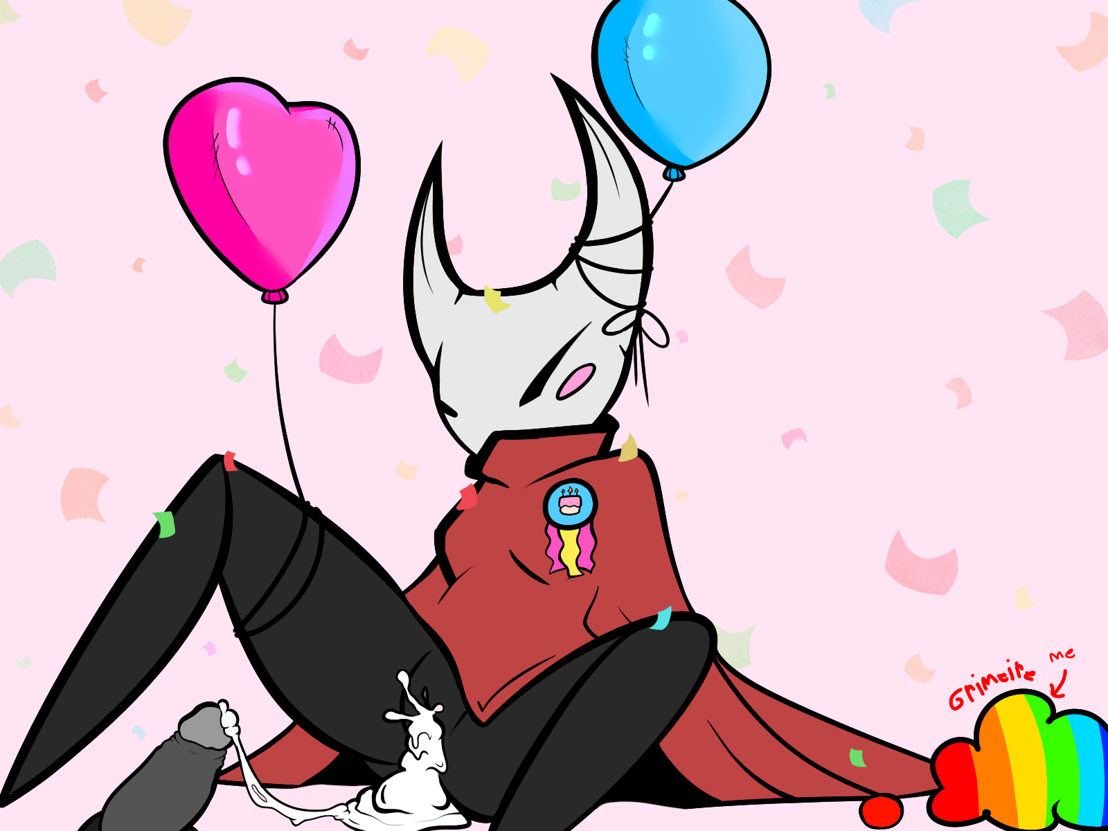 arthropod balloon bodily_fluids cloak clothing cum cum_drip cum_in_vagina cum_inside dripping female game_(disambiguation) genital_fluids genitals grimeire hi_res hollow_knight hollow_knight:_silksong hornet_(hollow_knight) inflatable insects penis spread_legs spreading team_cherry vaginal_penetration vulva