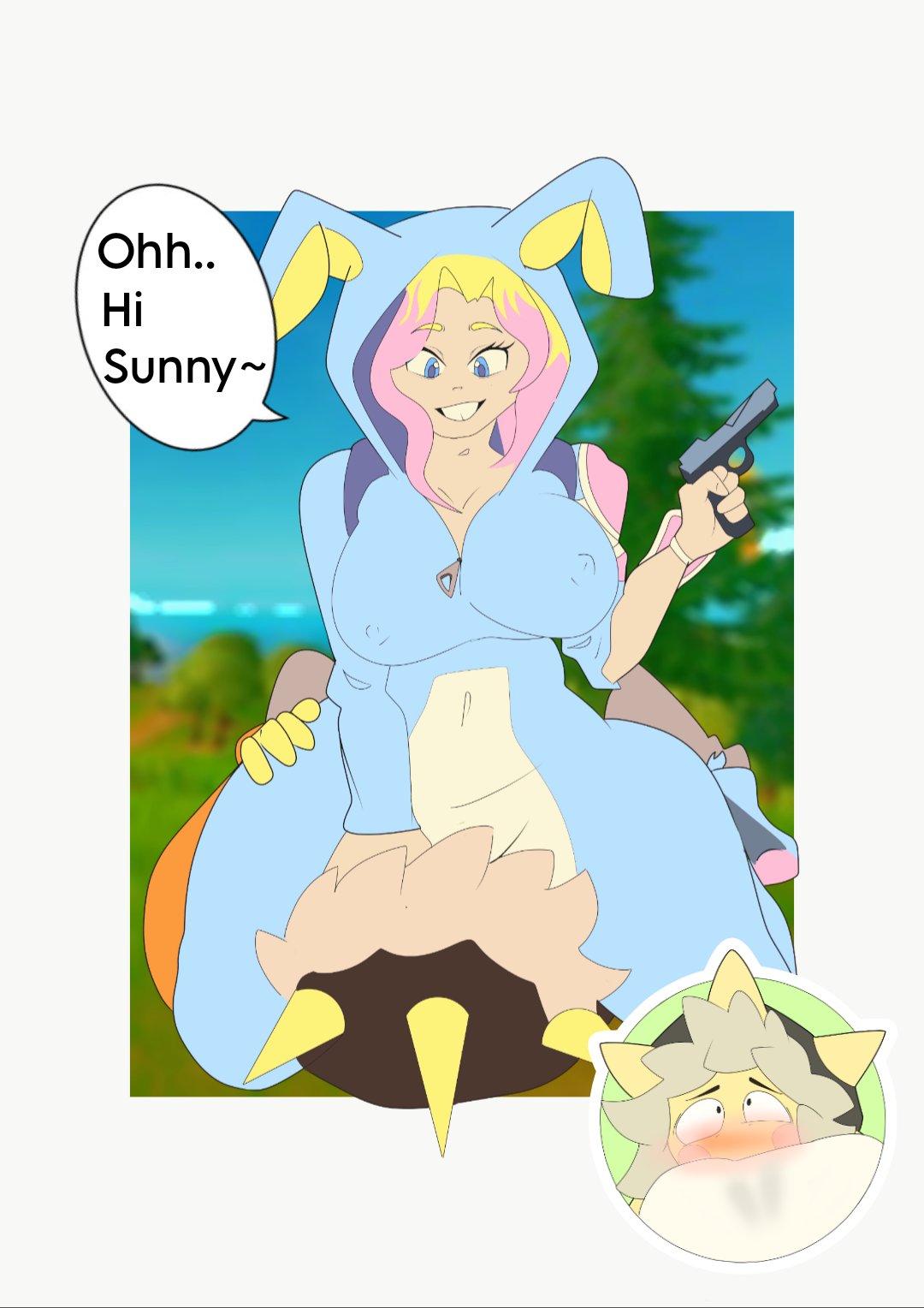 in, big, bright, penny (fortnite), thunder, fortnite, 1girls, animal, at, bandaid, bangs, between, bigger, black, blunt, body, bodysuit, boots, breasts, busty, cat girl, catgirl, closed, clothed, clothes, clothing, comparison, cum, cumshot, curvaceous, curvy, damaged, dark, dark skin, detailed, draws mc, drip, ear, earth, ejaculation, eyebrows, eyes, feline, female, fetish, figure, figured, fingering, fluids, focus, fortnite: save the world, front, giant, giantess, gun, hair, head, hips, holding, hoodie, hourglass, huge, juice, large, leggings, light, looking, macro, macrophilia, masturbation, medium, miss bunny penny (fortnite), mouth, object, pale, pistol, planet, pupils, pussy, raised, self, shadow, size, skin, sleeveless, smile, solo, space, sunspot (fortnite), tail, thick, thighs, torn, vagina, vaginal penetration, view, viewer, voluptuous, wide, yellow, 