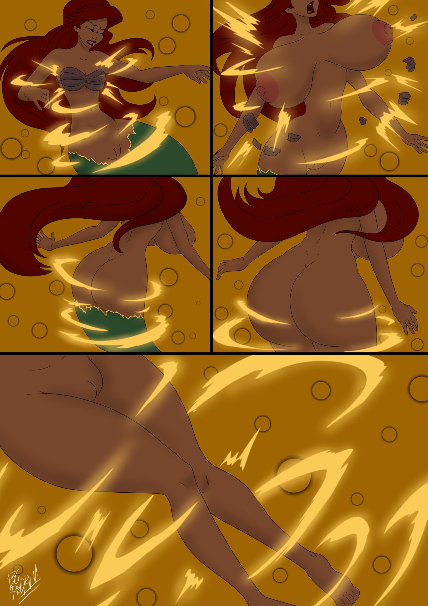 Mermaid transformation comic