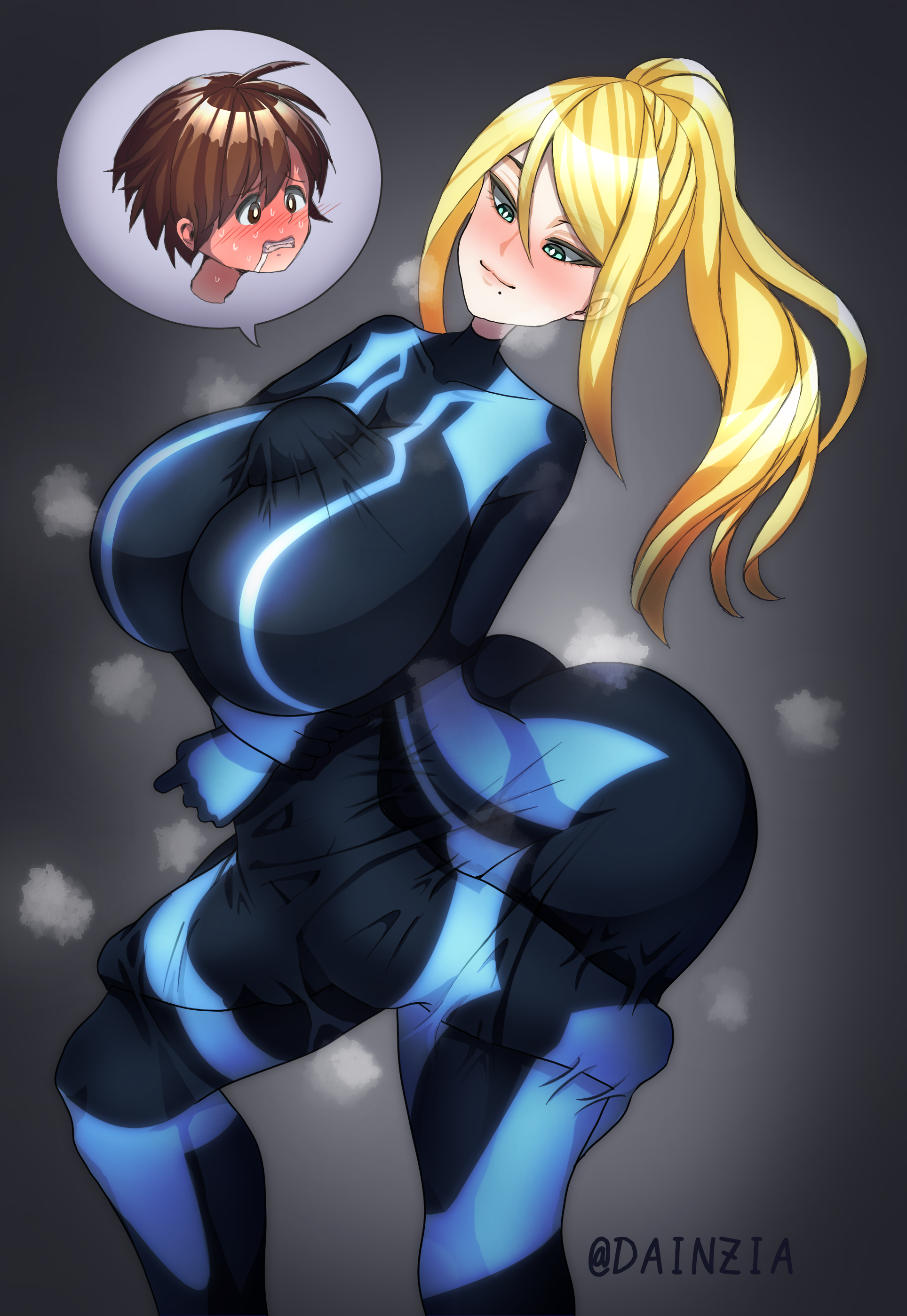 Anime boobs smothering