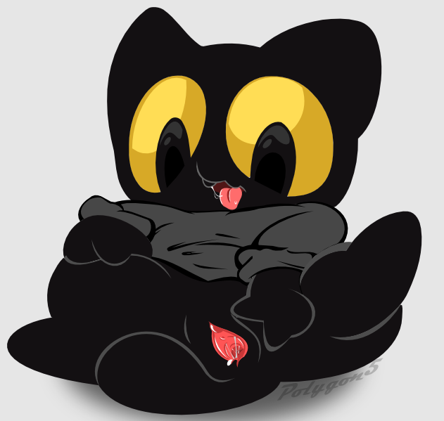 momo (google), google, google doodle, halloween, holidays, magic cat academy, simple background, white background, anthro, black fur, clitoris, clothing, feline, female, fur, mammal, open mouth, polygon5, presenting, pussy, shortstack, slime, solo, tongue, tongue out, wet, yellow eyes, 