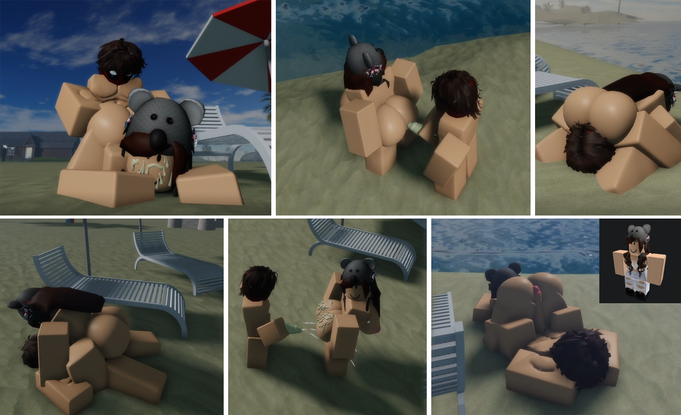 1boy 1girls 3d 69 artist_self-insert ass beach beach_sex big_ass breasts completely_nude cowgirl_position cum cum_drip cum_on_ass cum_on_face eating eating_ass eating_pussy female male ninjashyper2 nude outside penis pussy reference_image roblox roblox_avatar robloxian self_upload tagme
