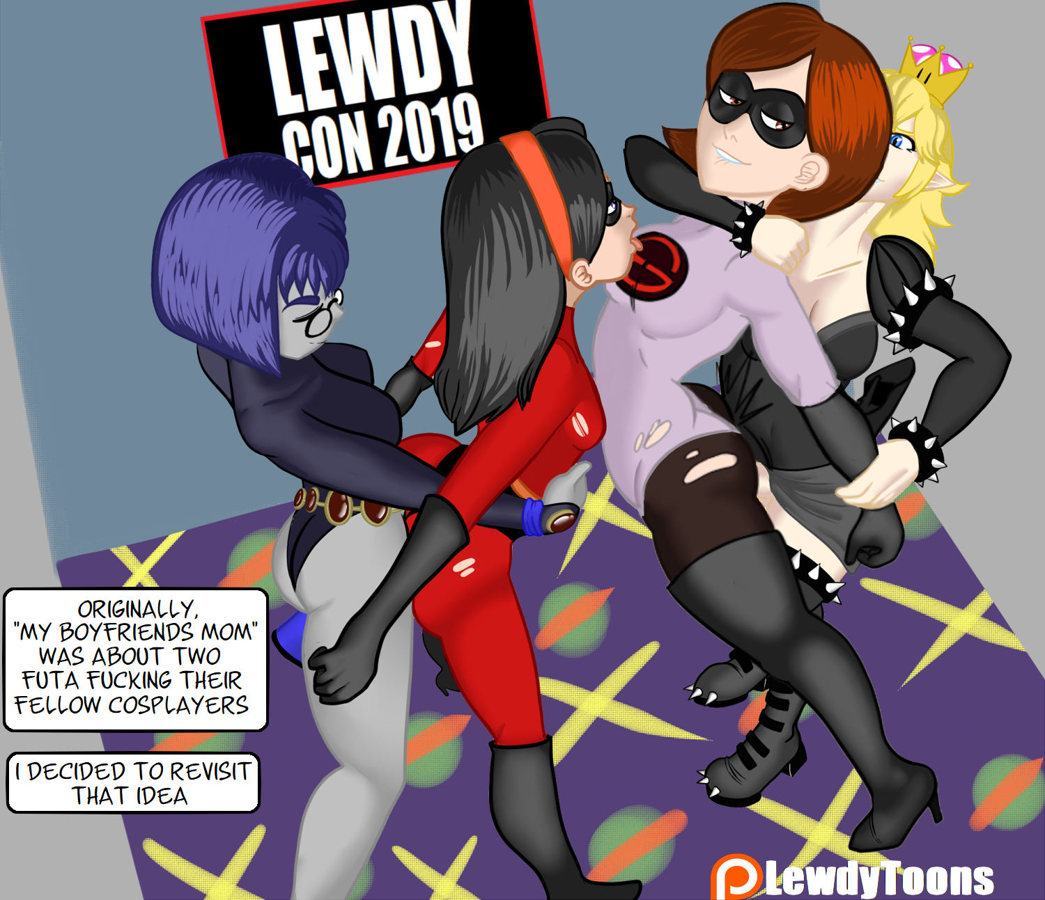 Rule34 - If it exists, there is porn of it / lewdy toons, bowsette,  elastigirl, helen parr, raven, raven (cosplay), violet parr / 2299320