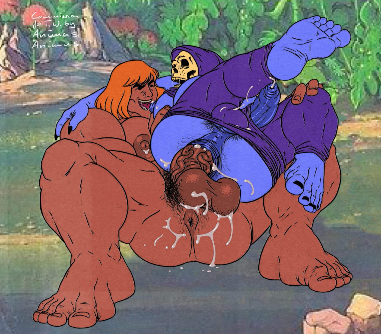 he man, skeletor, masters of the universe, tagme, male, yaoi.
