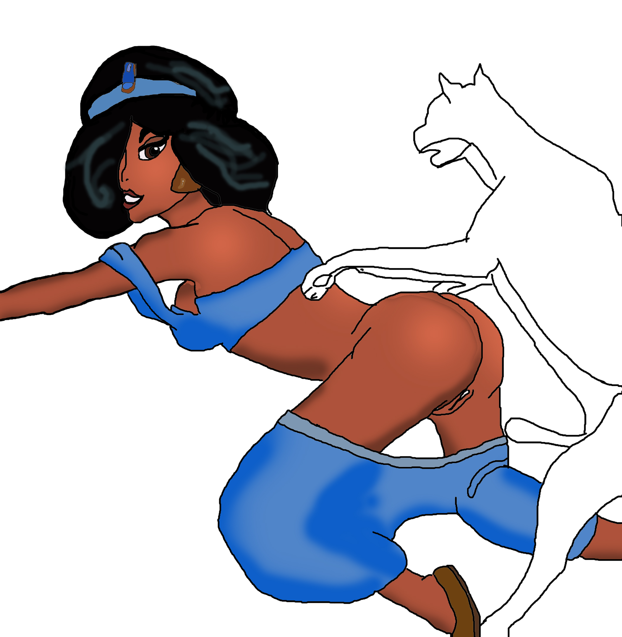 jasmine, aladdin, disney, tagme, female, human, male, pussy, rough sketch, ...