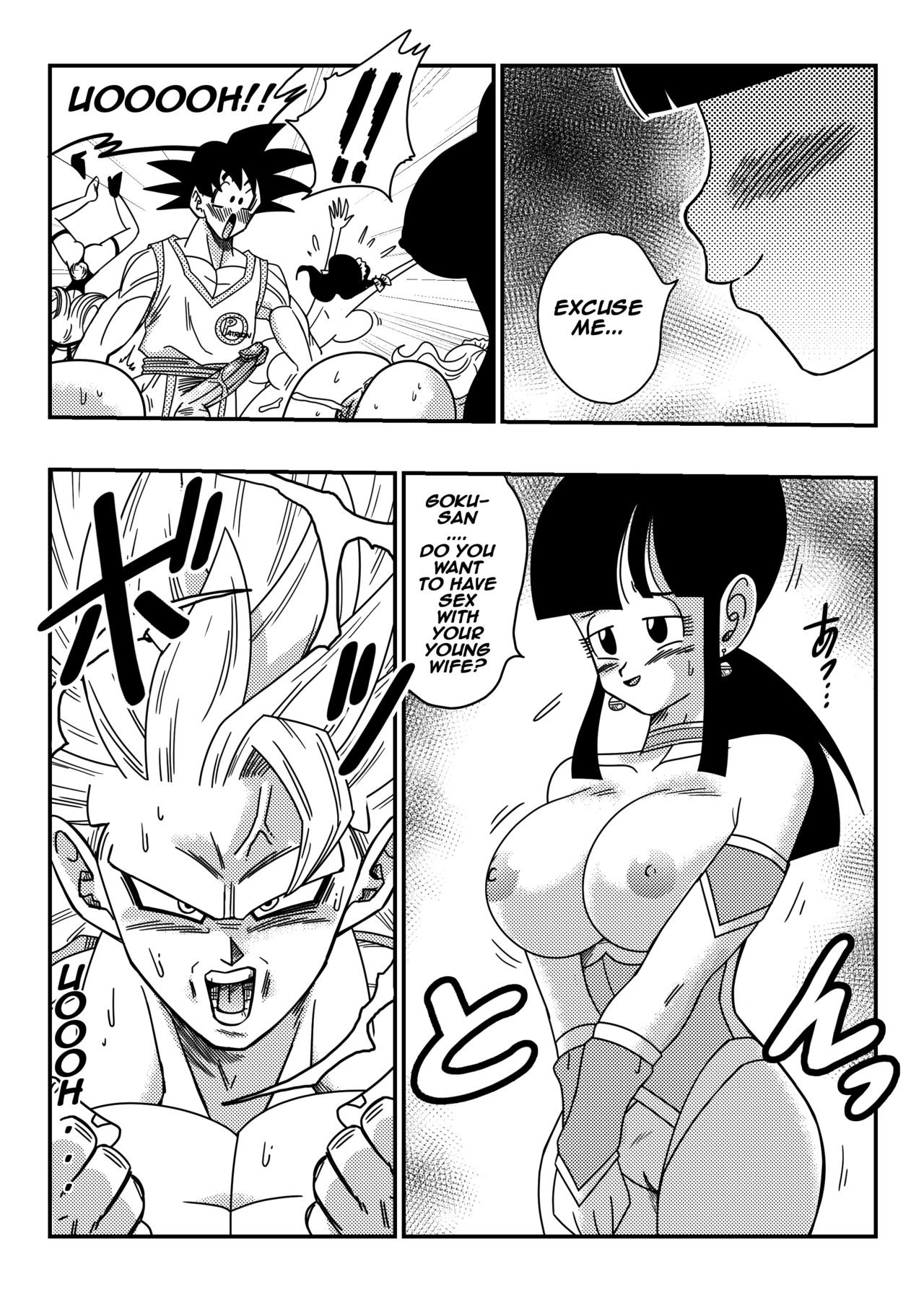 Goku has sex with android18 and chichi porn comics