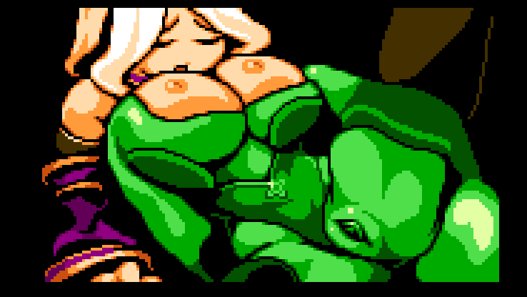 1girls animated big_breasts breasts castle_in_the_clouds female game_cg huge_breasts long_hair monster nipples pixel_animation pixel_art pussy slime slime_(substance) slime_monster vagina white_hair