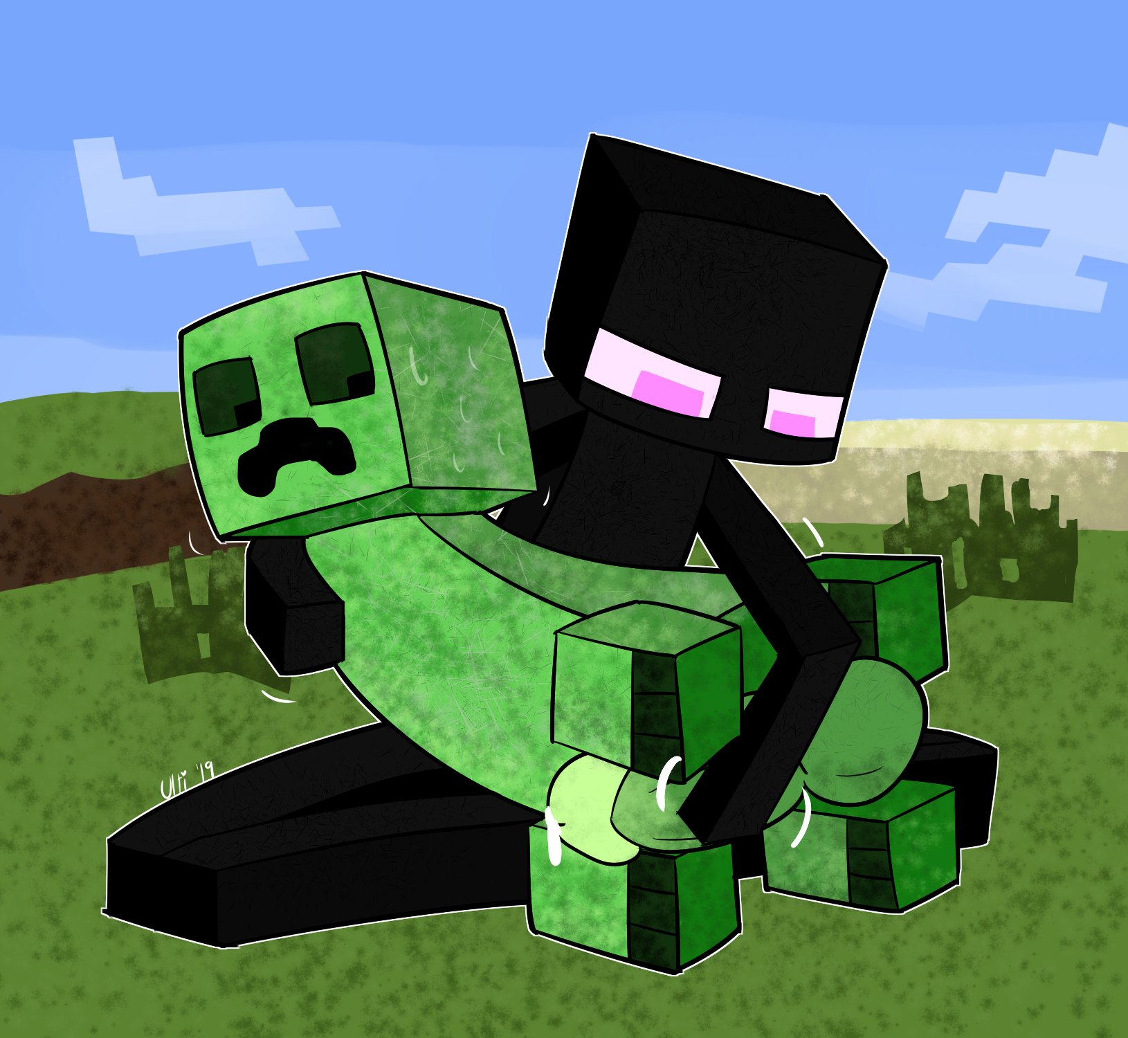Rule34 - If it exists, there is porn of it / creeper, enderman / 3546893.