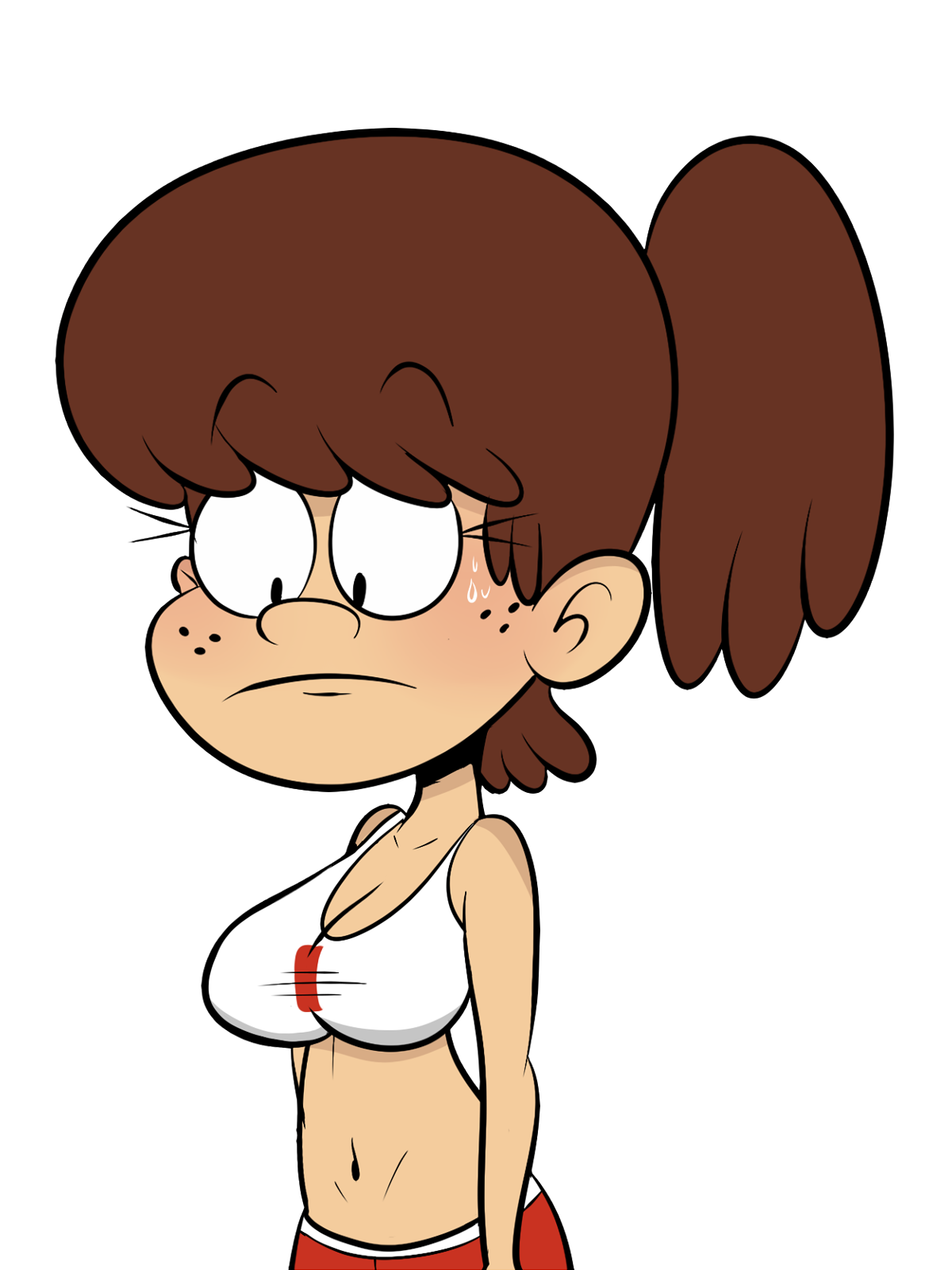 scobionicle99, lynn loud, the loud house, big breasts, blush, breasts, look...