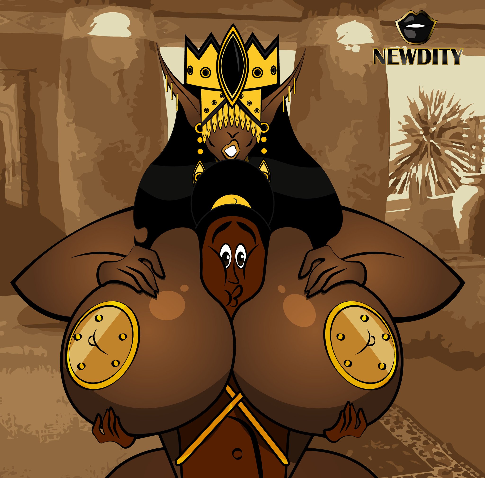 kleora, original character, egyptian mythology, original, watermark, 1boy, 1boy1girl, 1girls, artist name, big breasts, breasts, brown body, brown skin, busty, cleavage, curvy, dark-skinned female, dark skin, eboneedynasty, eboneestation, egypt, egyptian, egyptian female, enormous breasts, eyebrows, eyelashes, eyes, female, gigantic breasts, hair, hips, hourglass figure, huge breasts, hyper, hyper breasts, large breasts, legs, lips, male, male/female, massive breasts, newdity, straight, tale of ebonee, thick, thick legs, thick thighs, thighs, voluptuous, wide hips, 