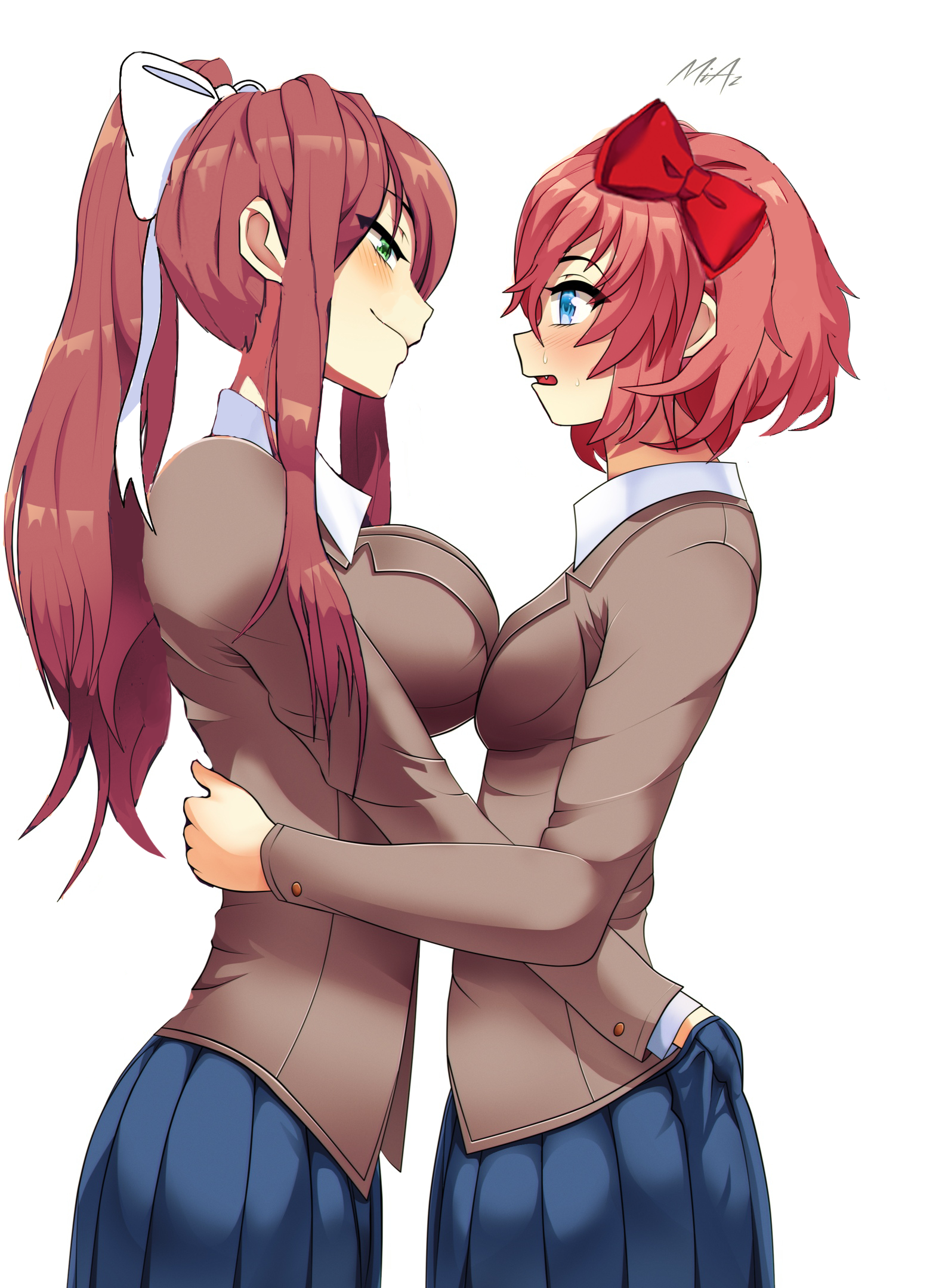 Rule34 - If it exists, there is porn of it / monika, monika (doki doki  literature club), sayori (doki doki literature club) / 3667704