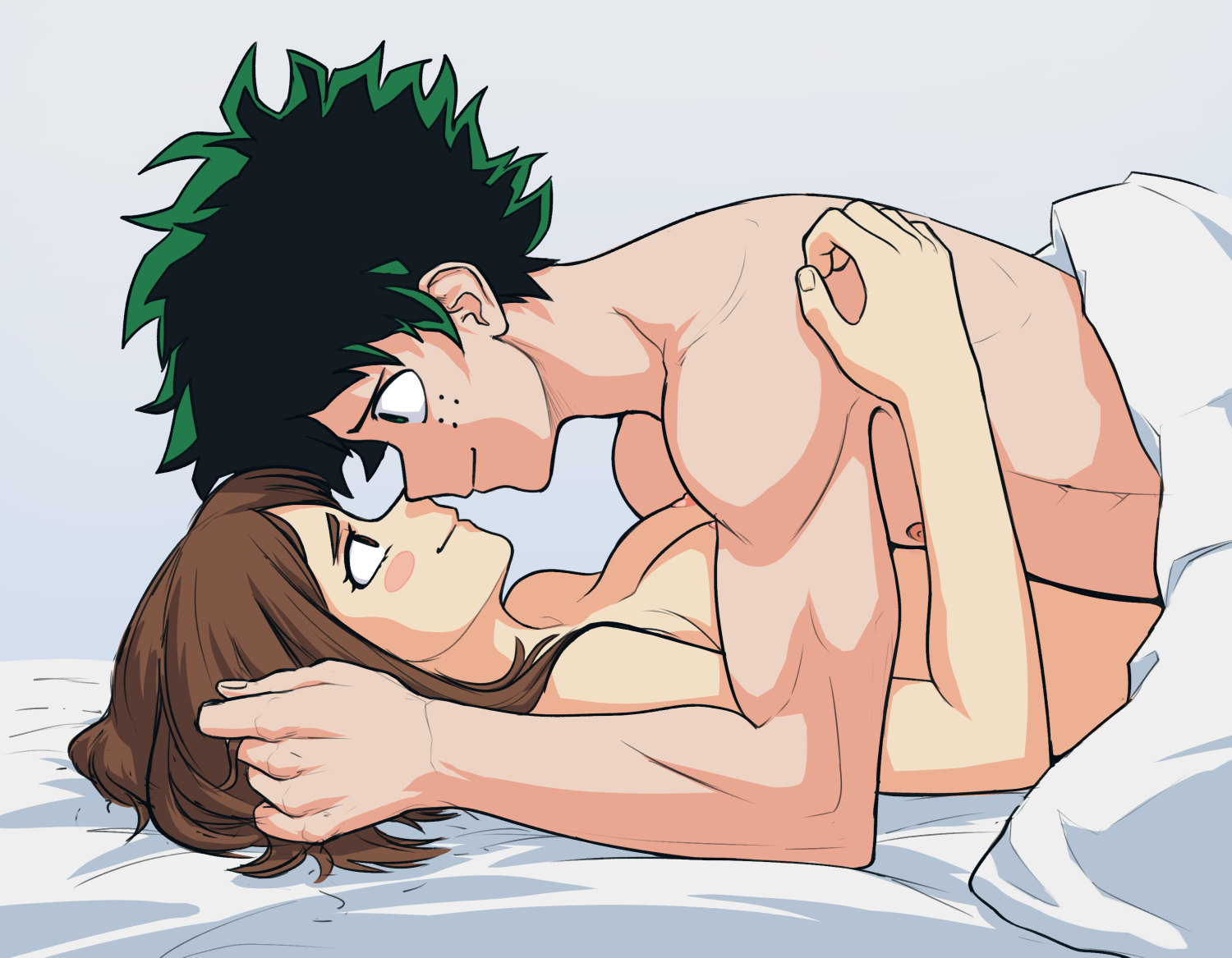 Rule34 - If it exists, there is porn of it / suoiresnu, izuku midoriya, ochako  uraraka / 1458451