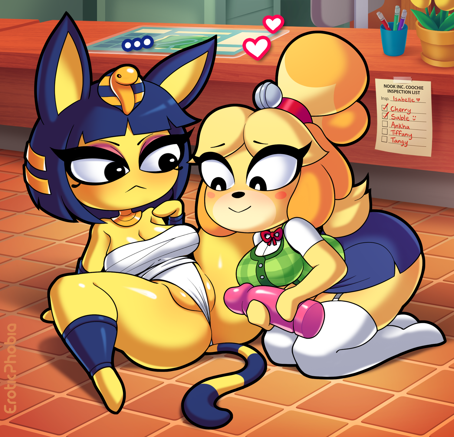 Rule34 - If it exists, there is porn of it / eroticphobia, ankha, isabelle (animal  crossing) / 3371273