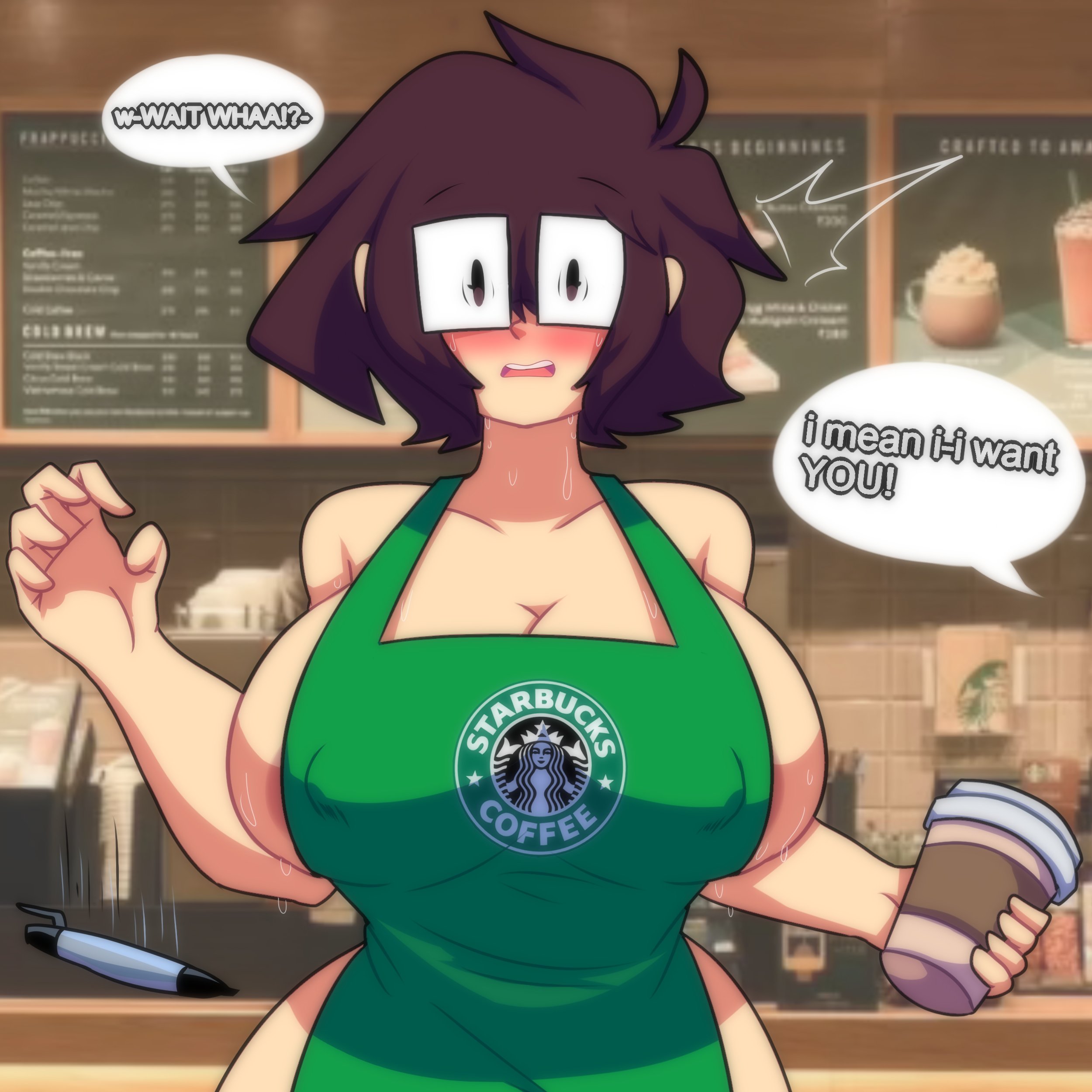 Iced latte with breast milk hentai фото 108