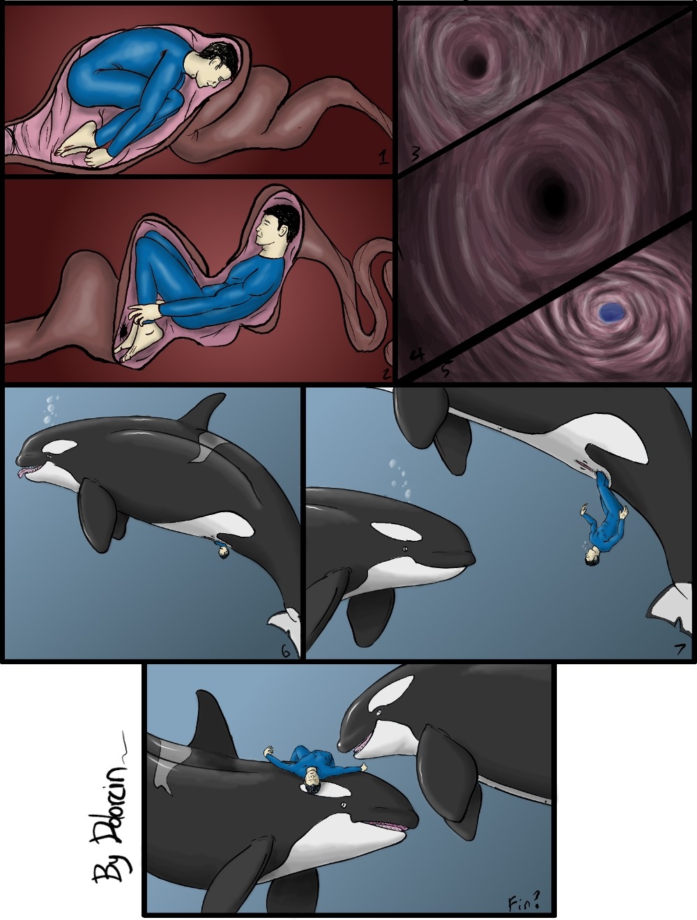 Порно комиксы с дельфином фото 27