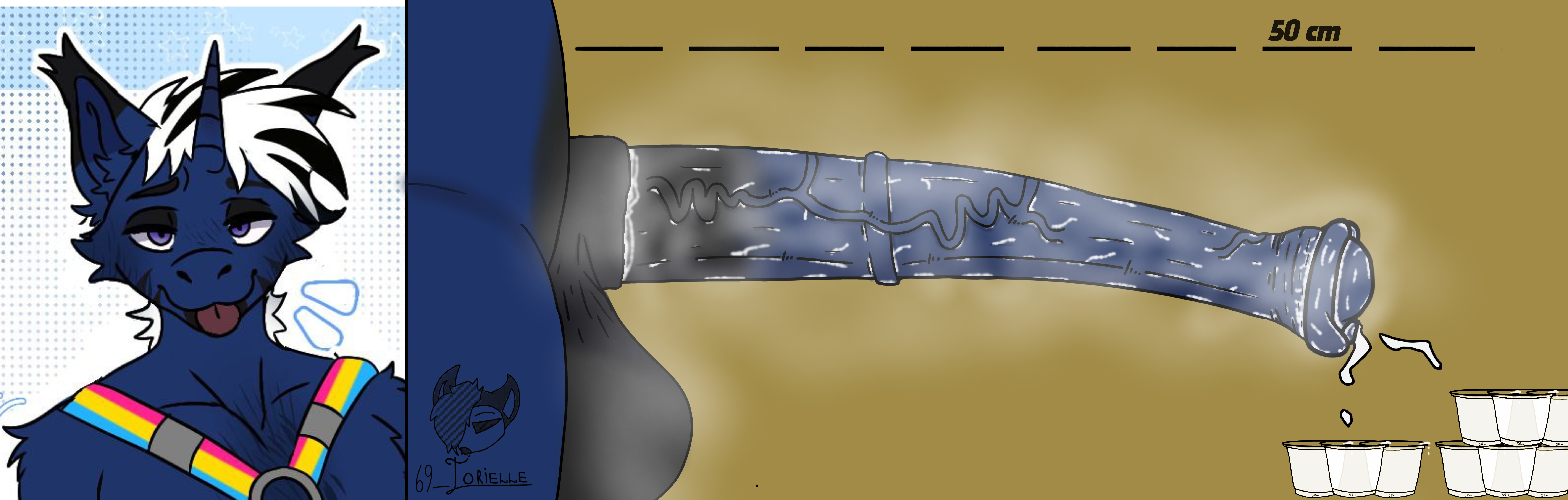 absurd_res animal_genitalia animal_penis anthro balls big_balls big_penis bodily_fluids comparing cum cum_in_a_cup cum_in_container digital_media_(artwork) ejaculation equid equine equine_genitalia equine_penis erection flared_penis fur genital_fluids genitals hair hi_res horse huge_balls huge_cock male mammal measuring measuring_penis musk musk_cloud musky_balls musky_penis nude penis pony shabaco side_view signature simple_background smegma smegma_in_sheath smegma_on_penis smelly solo torielle69 unwashed vein veiny_penis