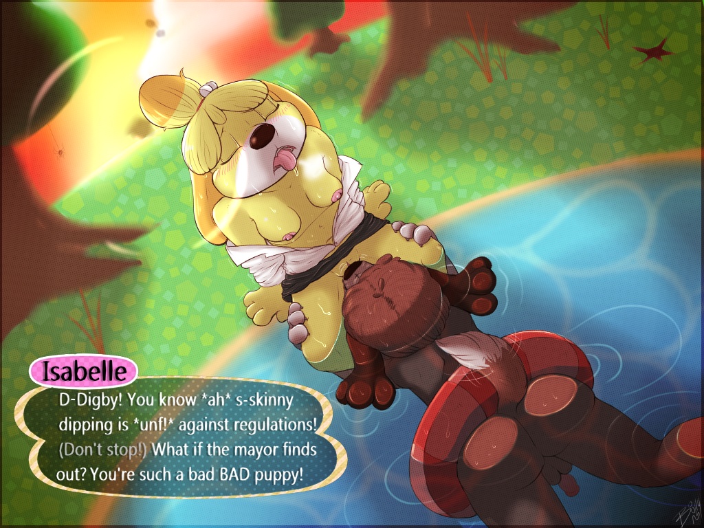 Rule34 - If it exists, there is porn of it / bourbon (artist), digby (animal  crossing), isabelle (animal crossing) / 1302676