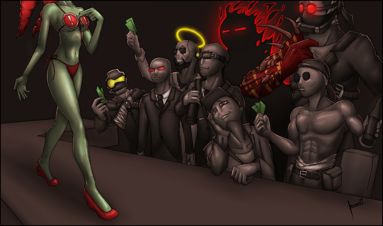 the auditor, tricky the clown, madness combat, 2014, rule 63, soft shading,...