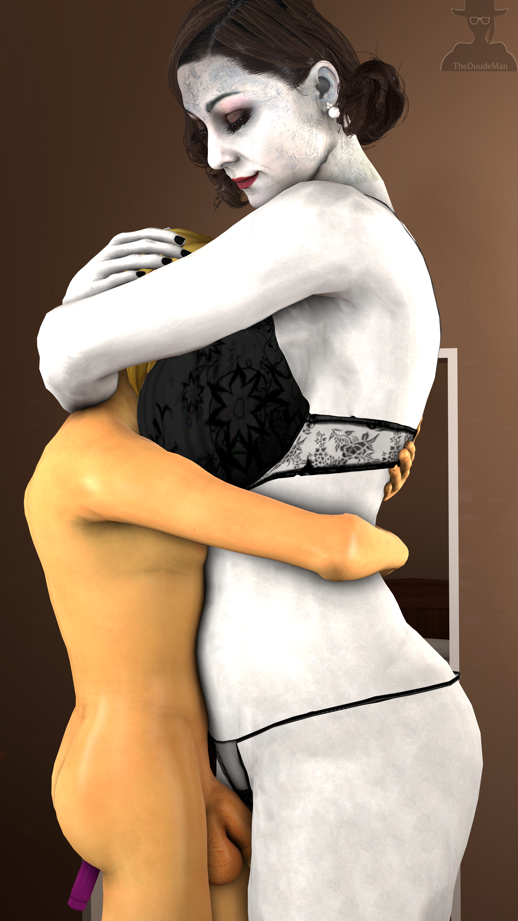 Femdom cuddle